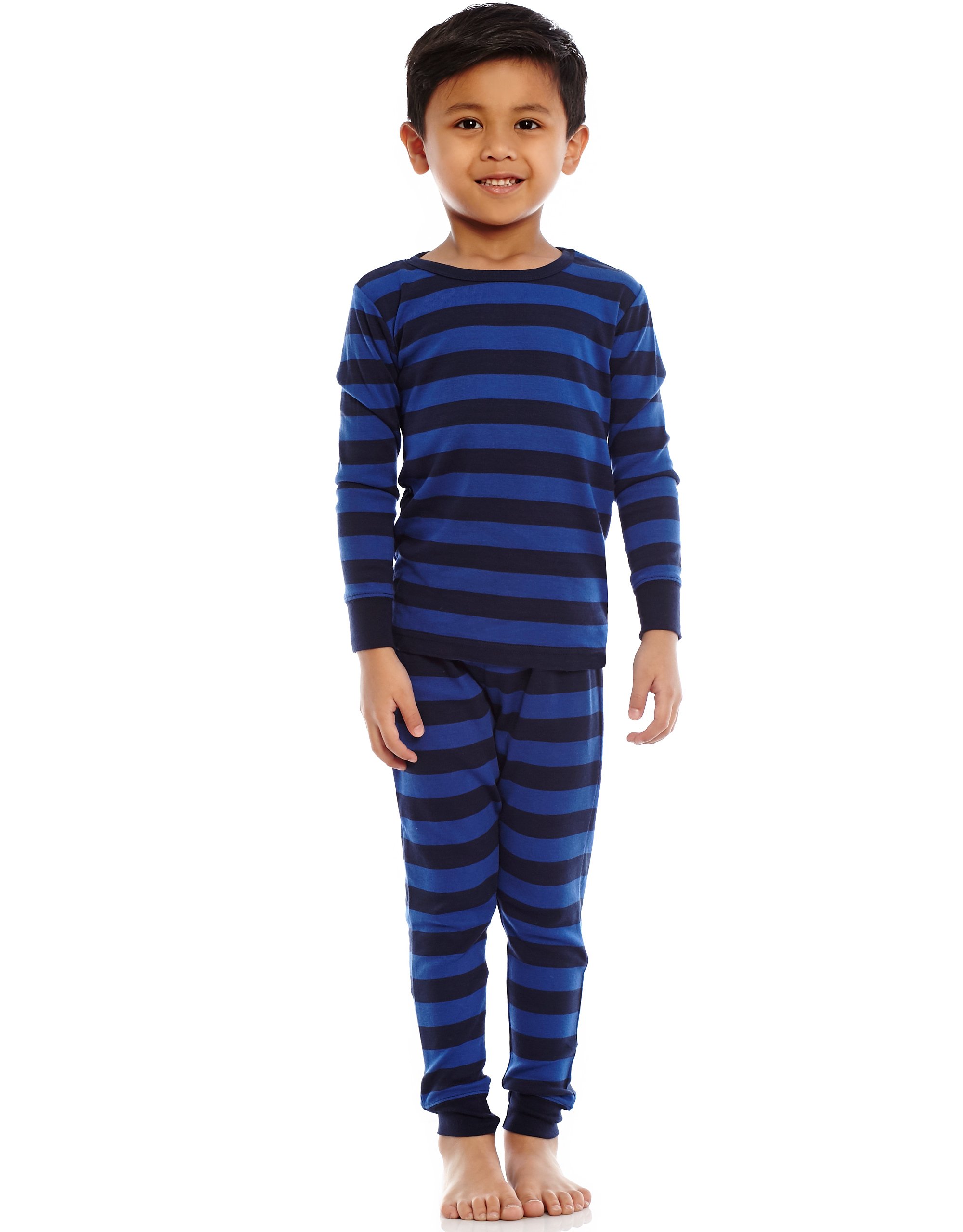leveret-striped-kids-toddler-boys-pajamas-2-piece-pjs-set-100-cotton