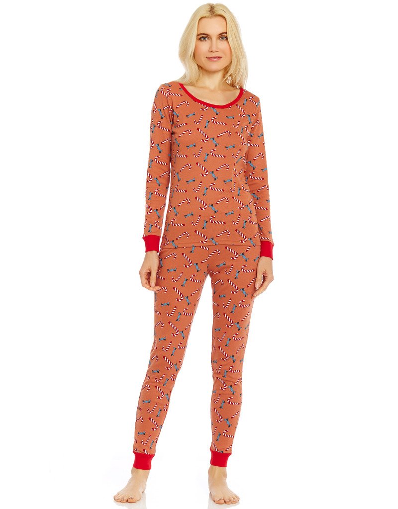 Leveret Women's Pajamas Fitted Christmas 2 Piece Pjs Set 100% Cotton ...