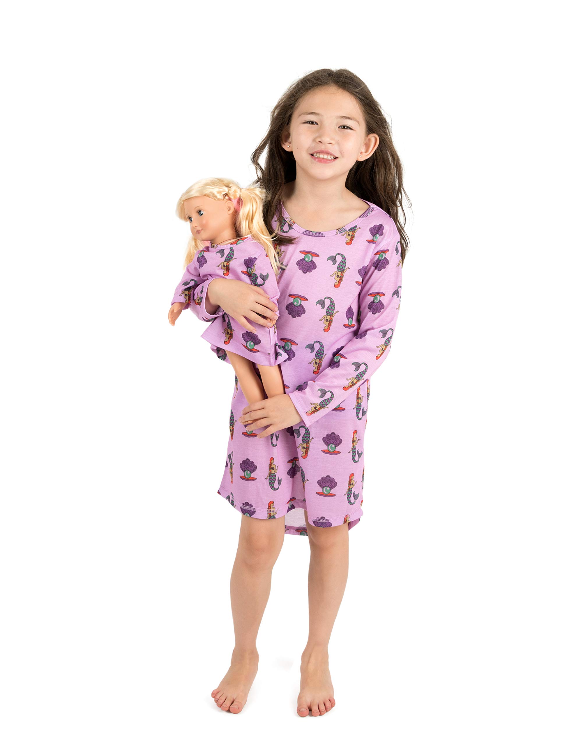 Leveret Matching Doll & Girls Nightgown Kids & Toddler Pajamas Unicorn ...