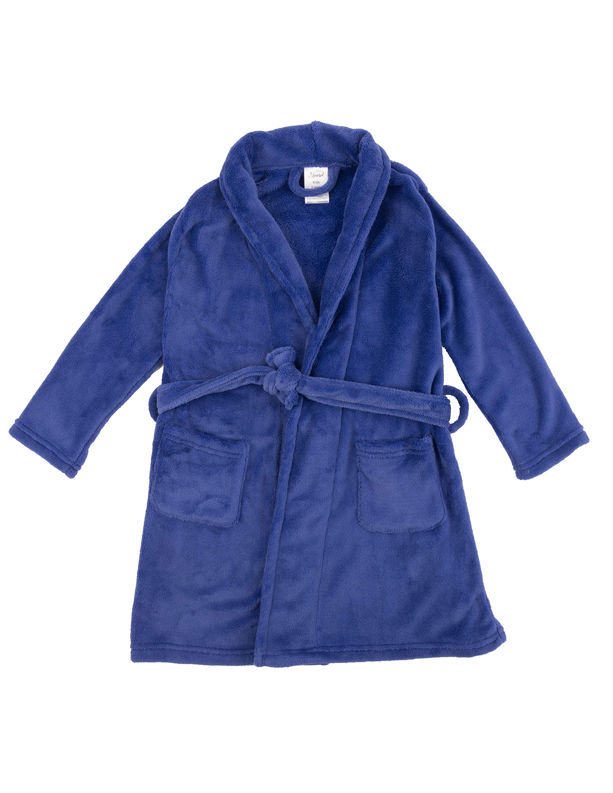 Leveret Kids Robe Boys Girls Shawl Collar Fleece Sleep Robe Size 4-14 ...