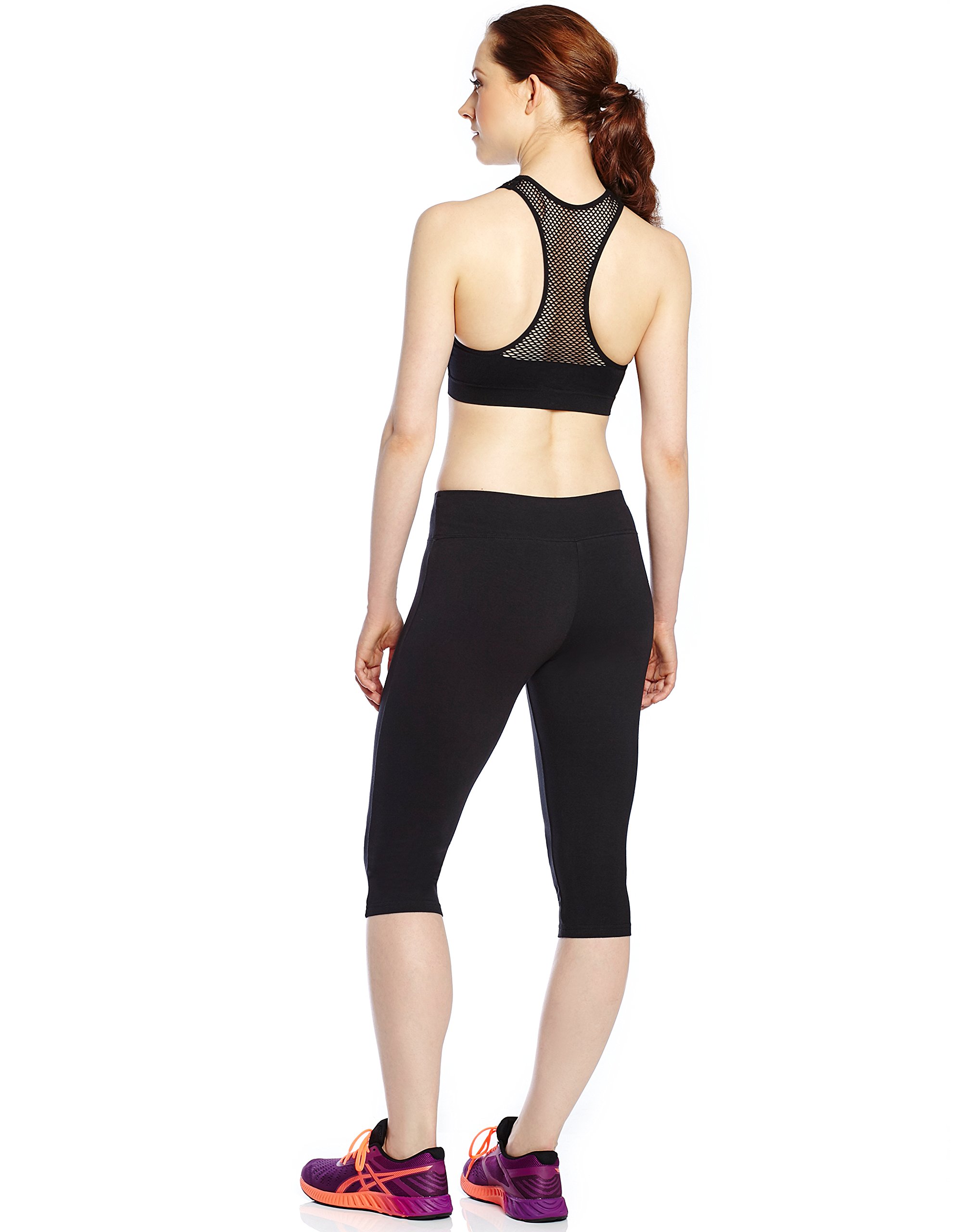 Leveret Womens Pants Cotton Yoga Capri Pants Workout Legging Size Ebay