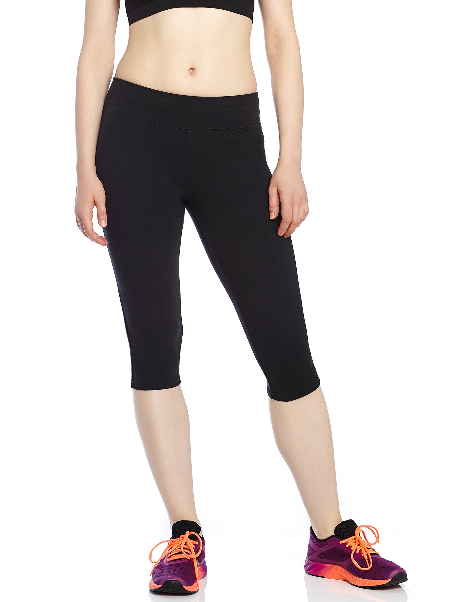 Leveret Womens Pants Cotton Yoga Capri Pants Workout Legging Size Ebay
