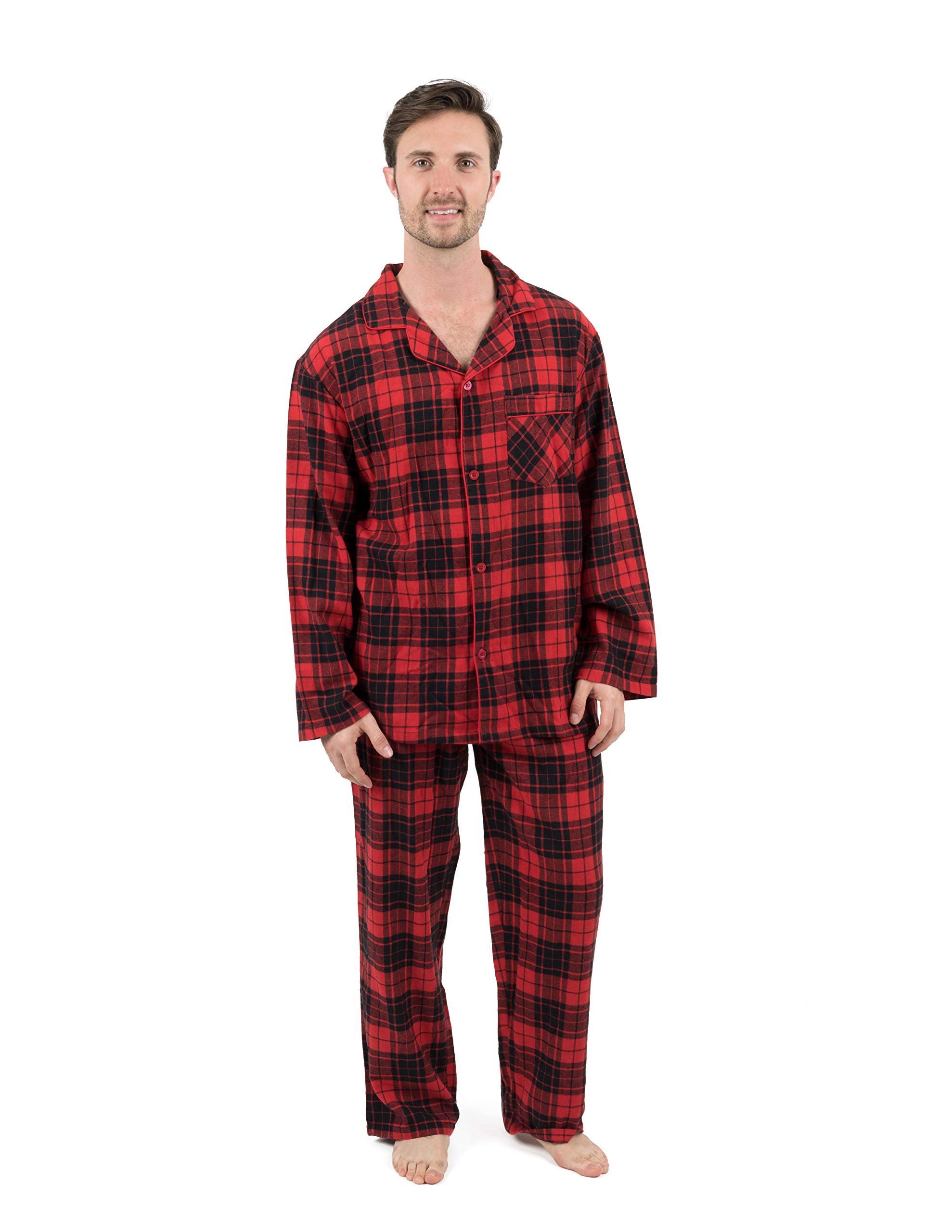 Leveret Mens Flannel pajamas 2 Piece Christmas Pajama Set (Size Small-XXX-Large) | eBay