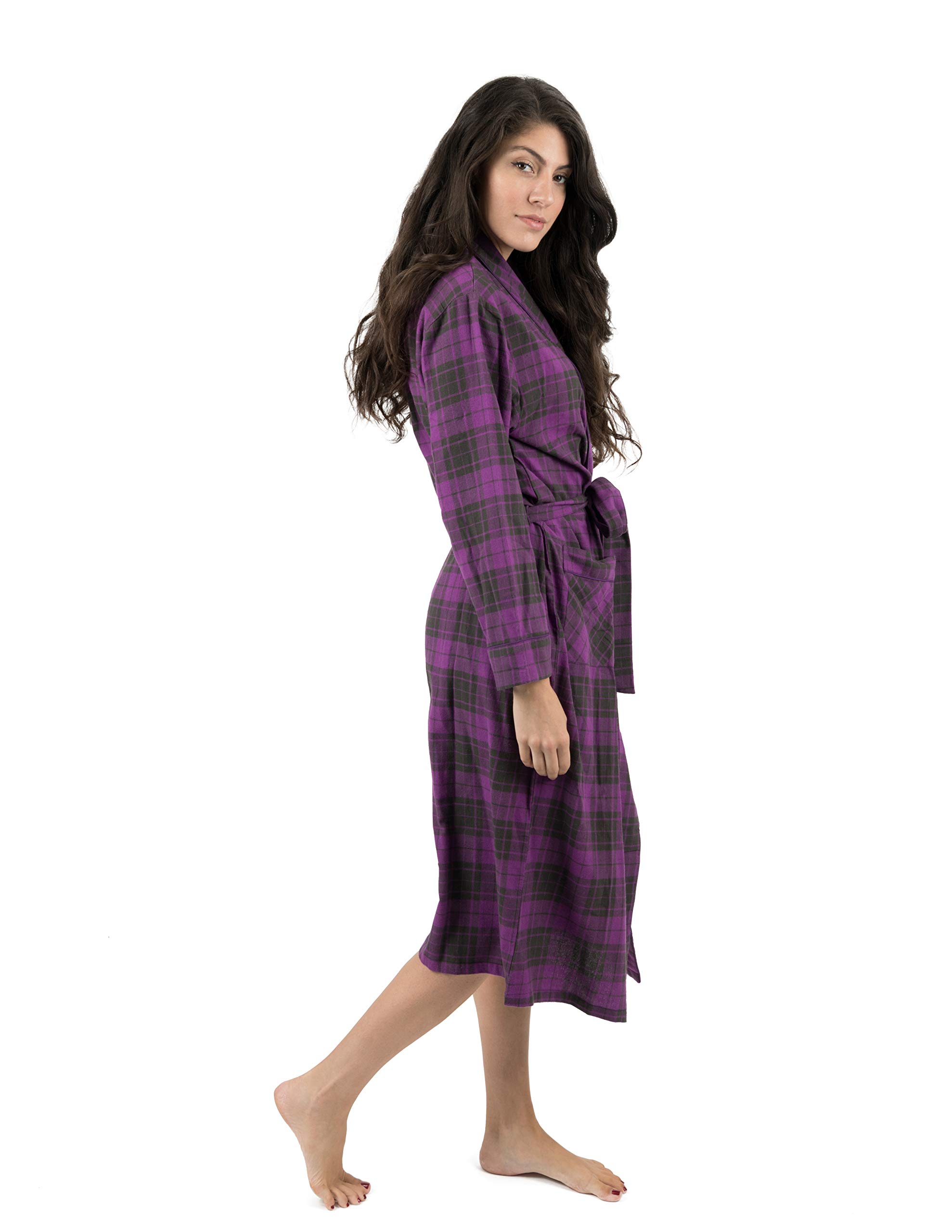 womens zip front flannel robe