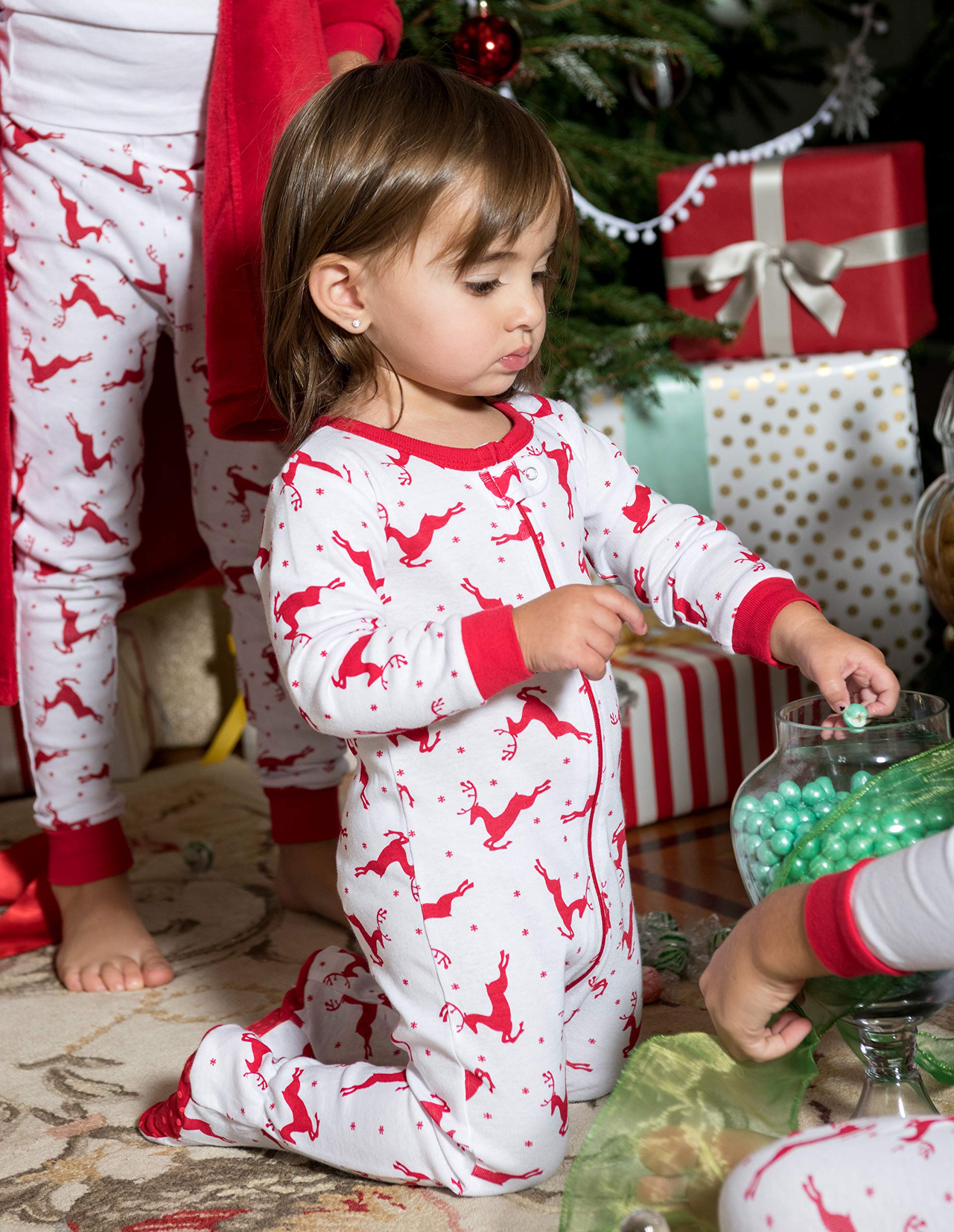 Leveret Baby Boys Girls Christmas Footed Pajamas Sleeper 100% Cotton