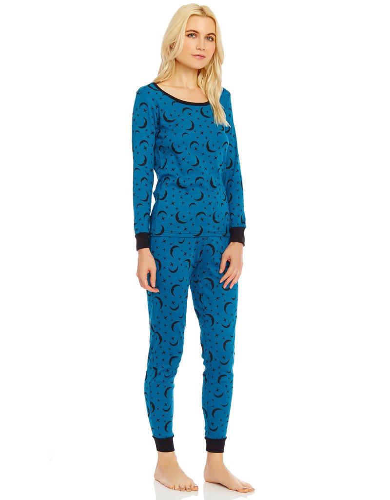 Leveret Women's Pajamas Fitted 2 Piece Pjs Set 100% Organic Cotton ...