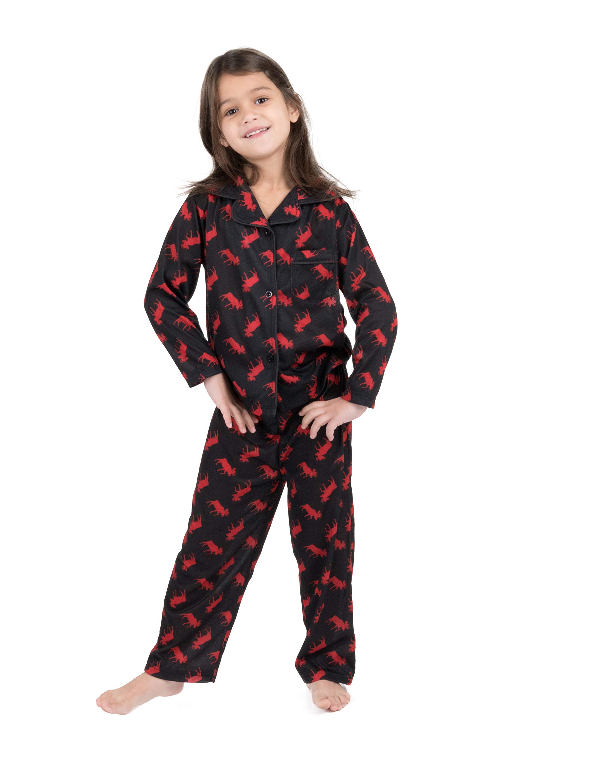 Leveret Kids Button Down Pajamas Boys & Girls 2 Piece Christmas Pajama ...