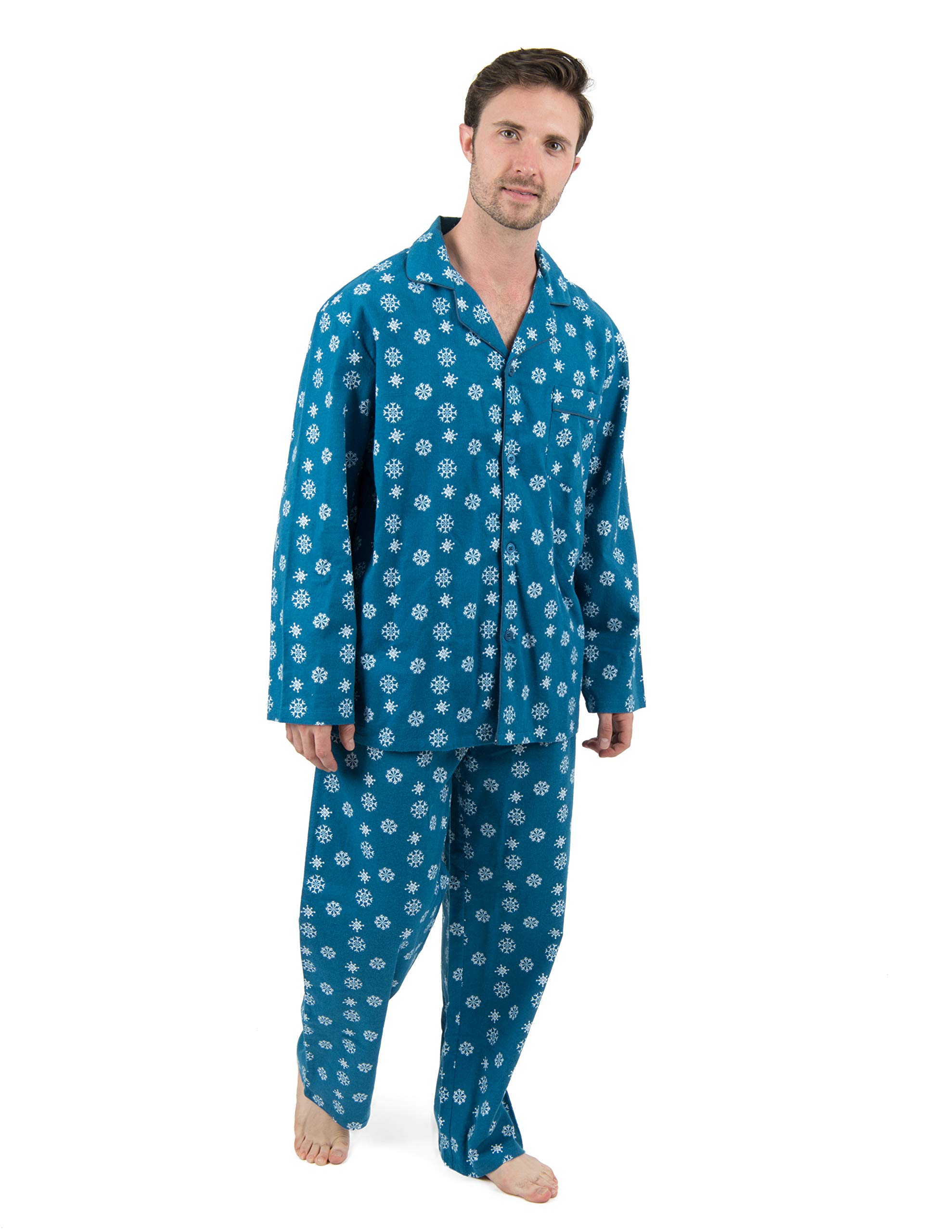 Leveret Mens Flannel pajamas 2 Piece Christmas Pajama Set (Size Small ...