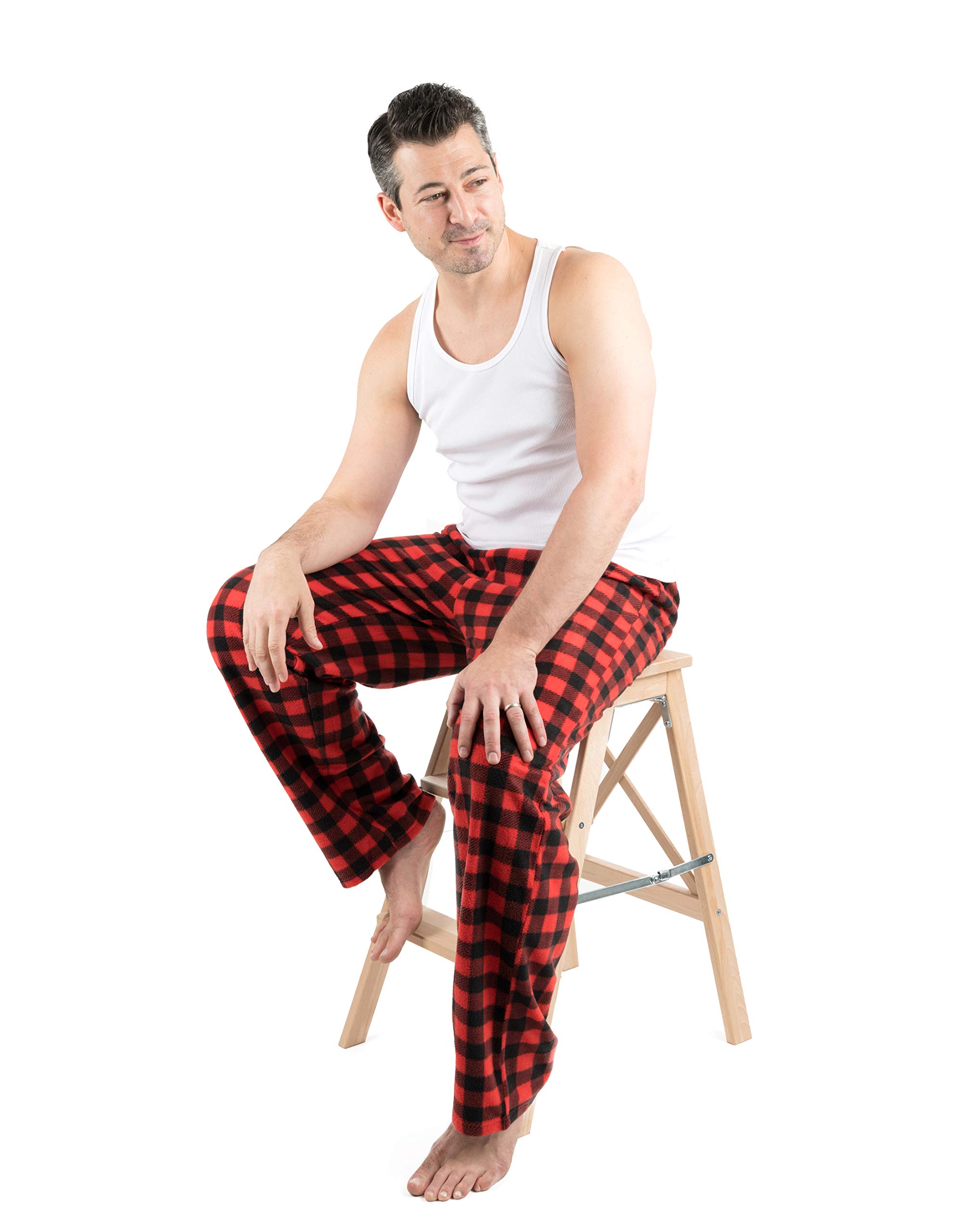 Leveret Mens Pajama Pants Fleece Lounge Sleep Pj Bottoms Christmas Pjs Size XSmall-XXLarge