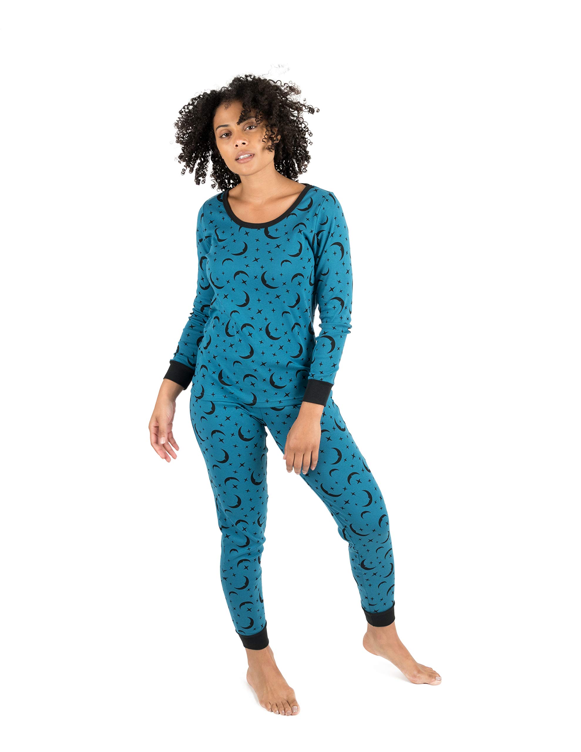 Leveret Women's Pajamas Fitted Printed Owl 2 Piece Pjs Set 100% Cotton ...