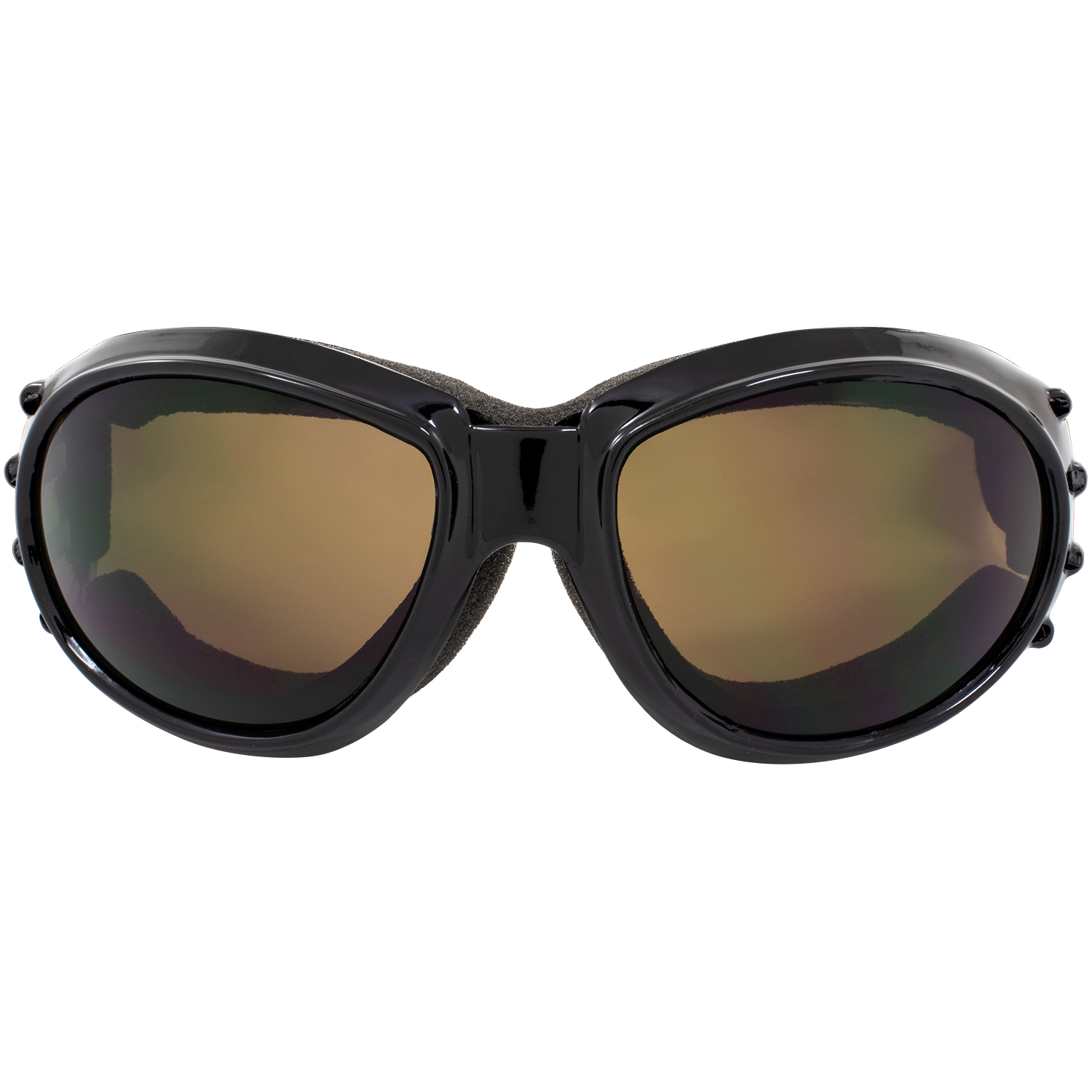 2 Birdz Eagle Motorcycle Goggles Padded Black Frames Clear & Amber Lenses - Bild 5 von 9
