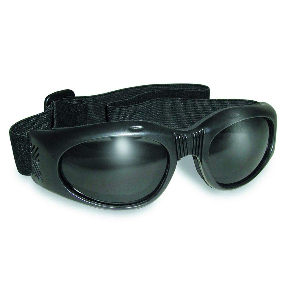 Air Jacket Black Padded Motorcycle Riding Goggles Smoke Lens | eBay