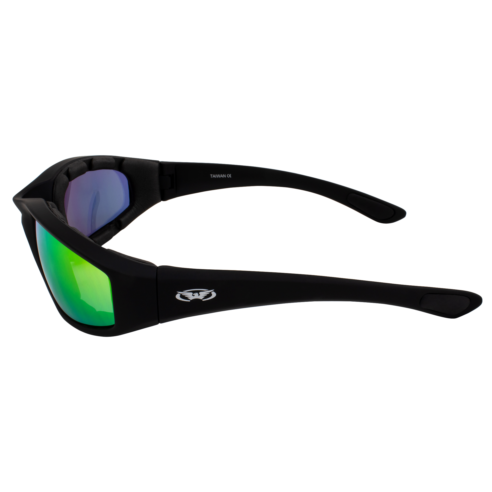 Global Vision Kickback Clear to Red Mirror Transitional Lenses Padded Sunglasses - Picture 4 of 8