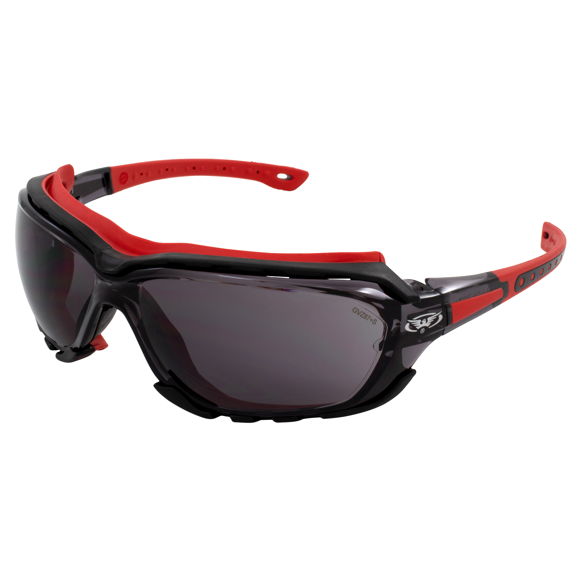 Global Vision Octane Anti-Fog Sport Motorcycle Sunglasses Red Frame w/ Smoke - Picture 19 of 24