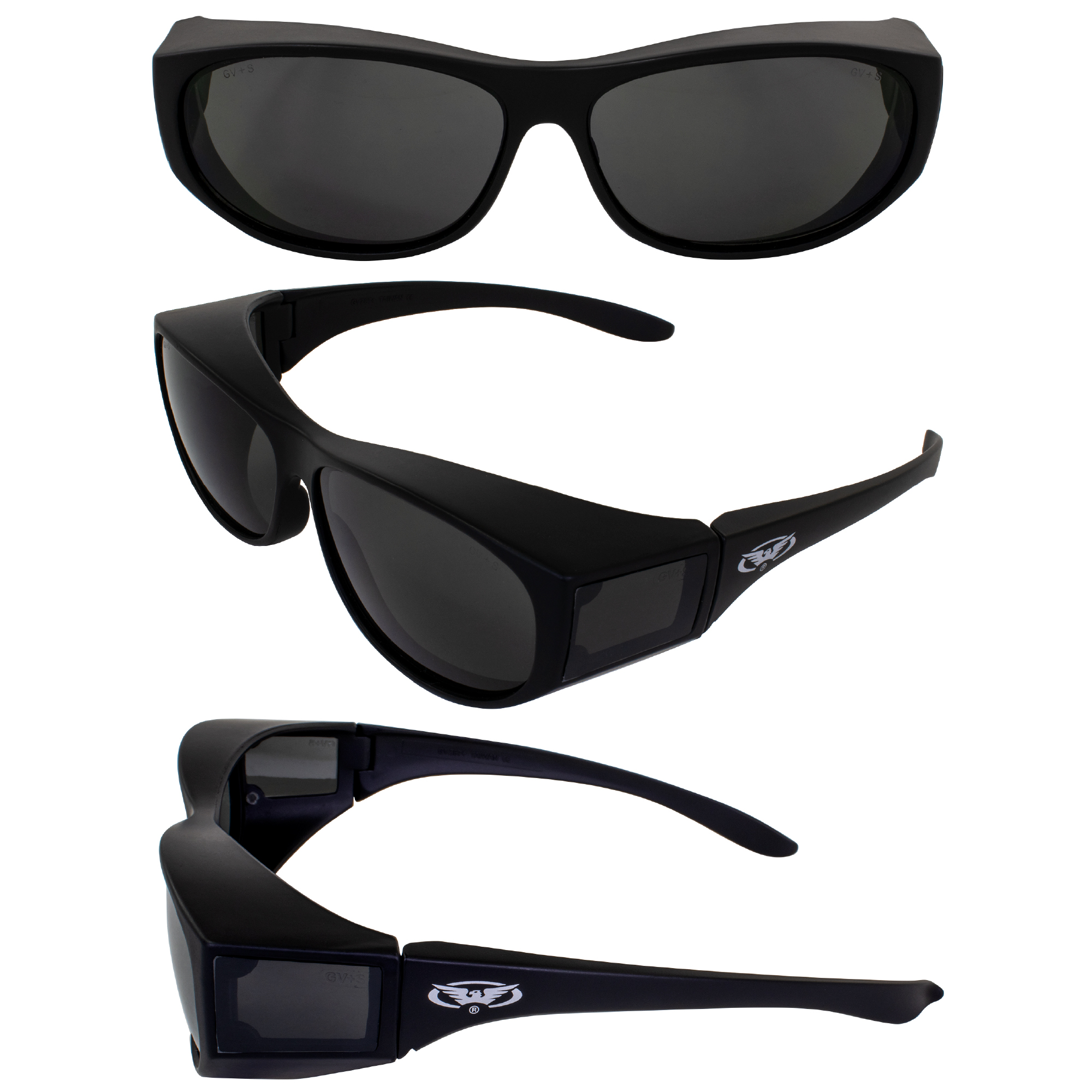 Global Vision Escort Safety Glasses Fit Over Most Eyewear Smoke Lenses - Picture 9 of 9