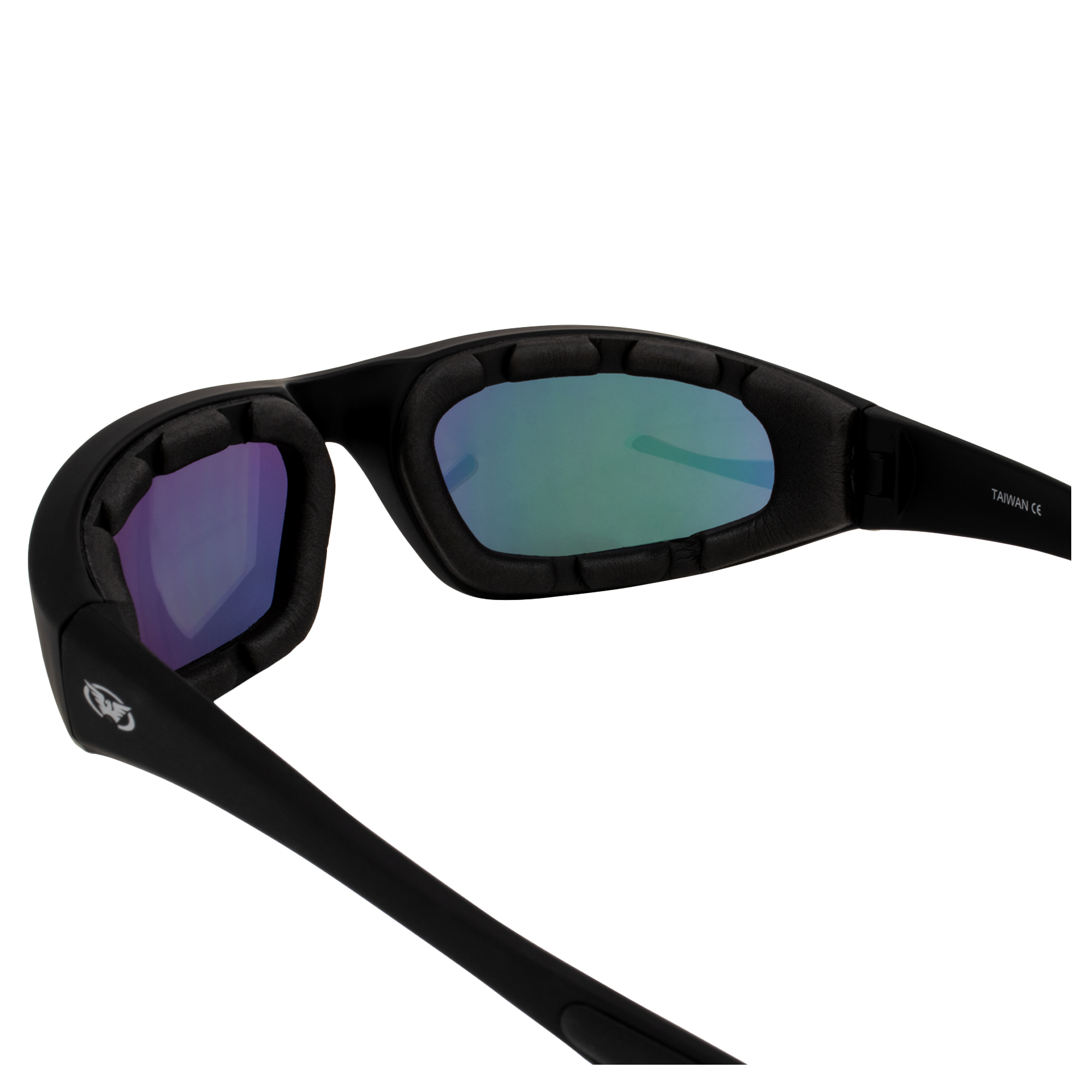 Global Vision Kickback Clear to Red Mirror Transitional Lenses Padded Sunglasses - Picture 7 of 8