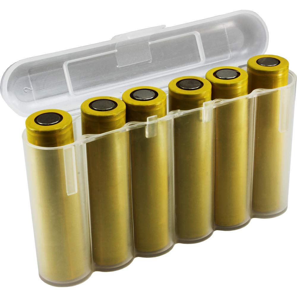 5 Clear 18650 & CR123A 6 Battery Holder Storage Case for 18650 ...