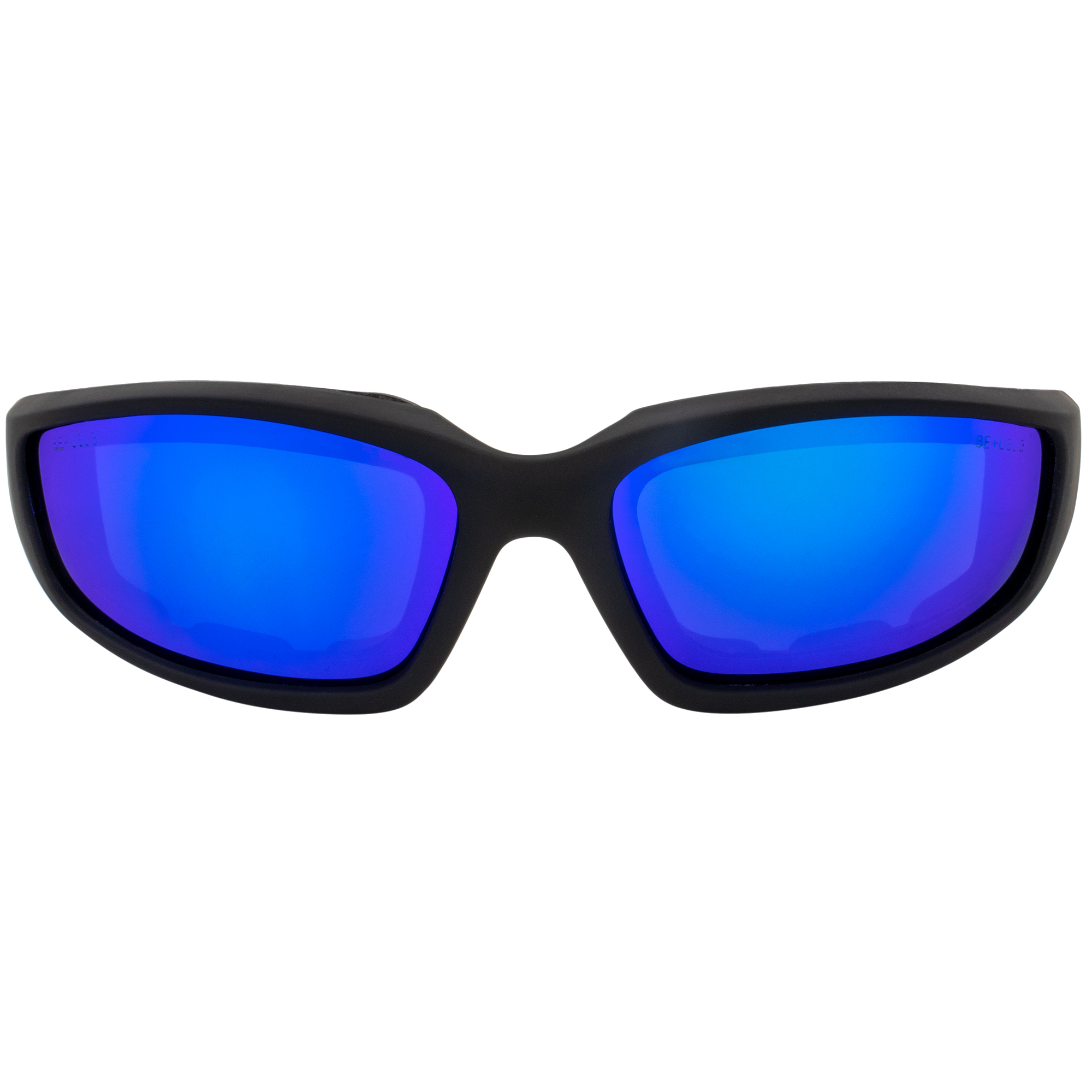 Birdz Oriole SS gepolsterte Motorradbrille A/F schwarz mit blau verspiegelten Gläsern - Bild 2 von 9
