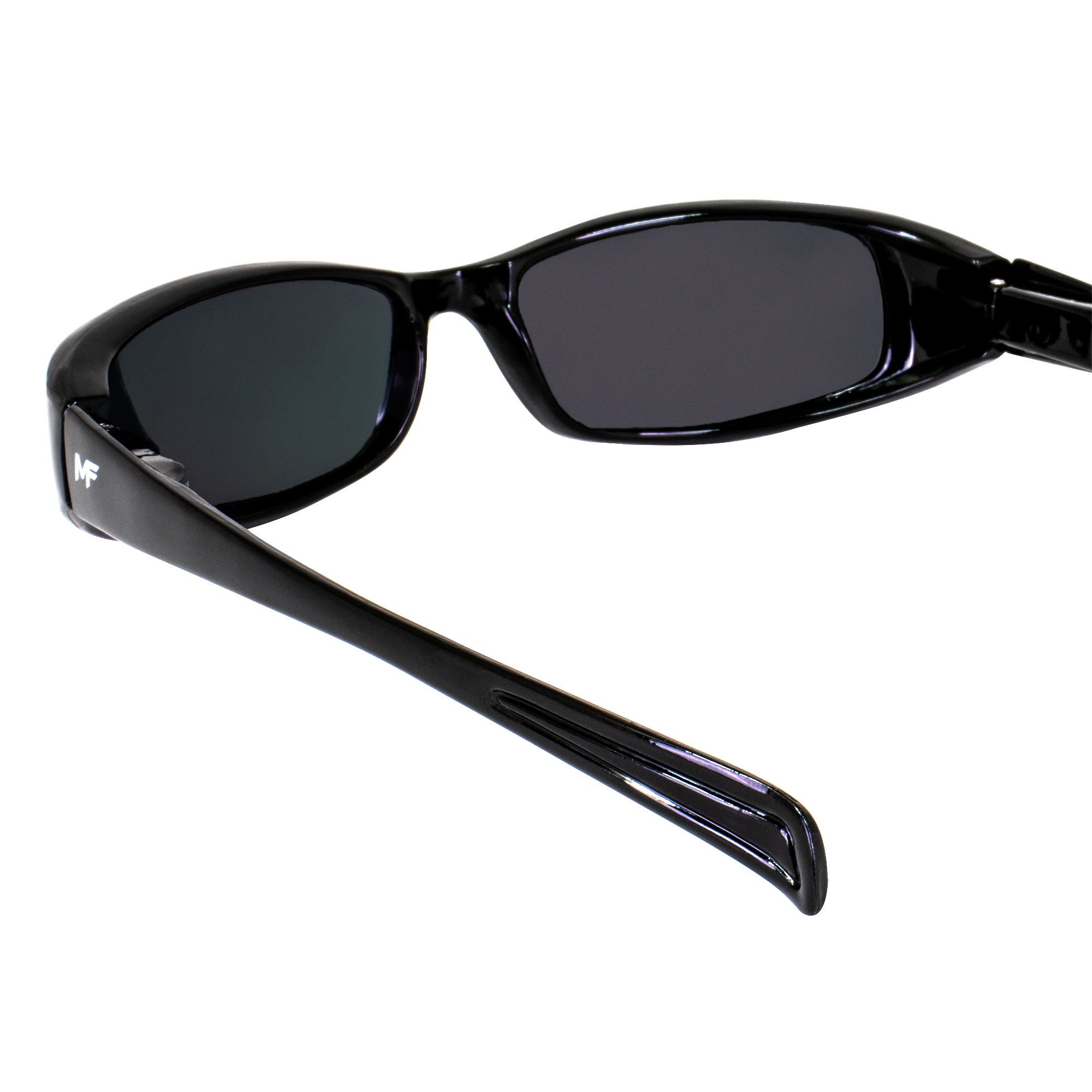 2 Pairs MF Eyewear Bad Attitude Sunglasses Black w/ Super Dark & Green Lens  810063329310