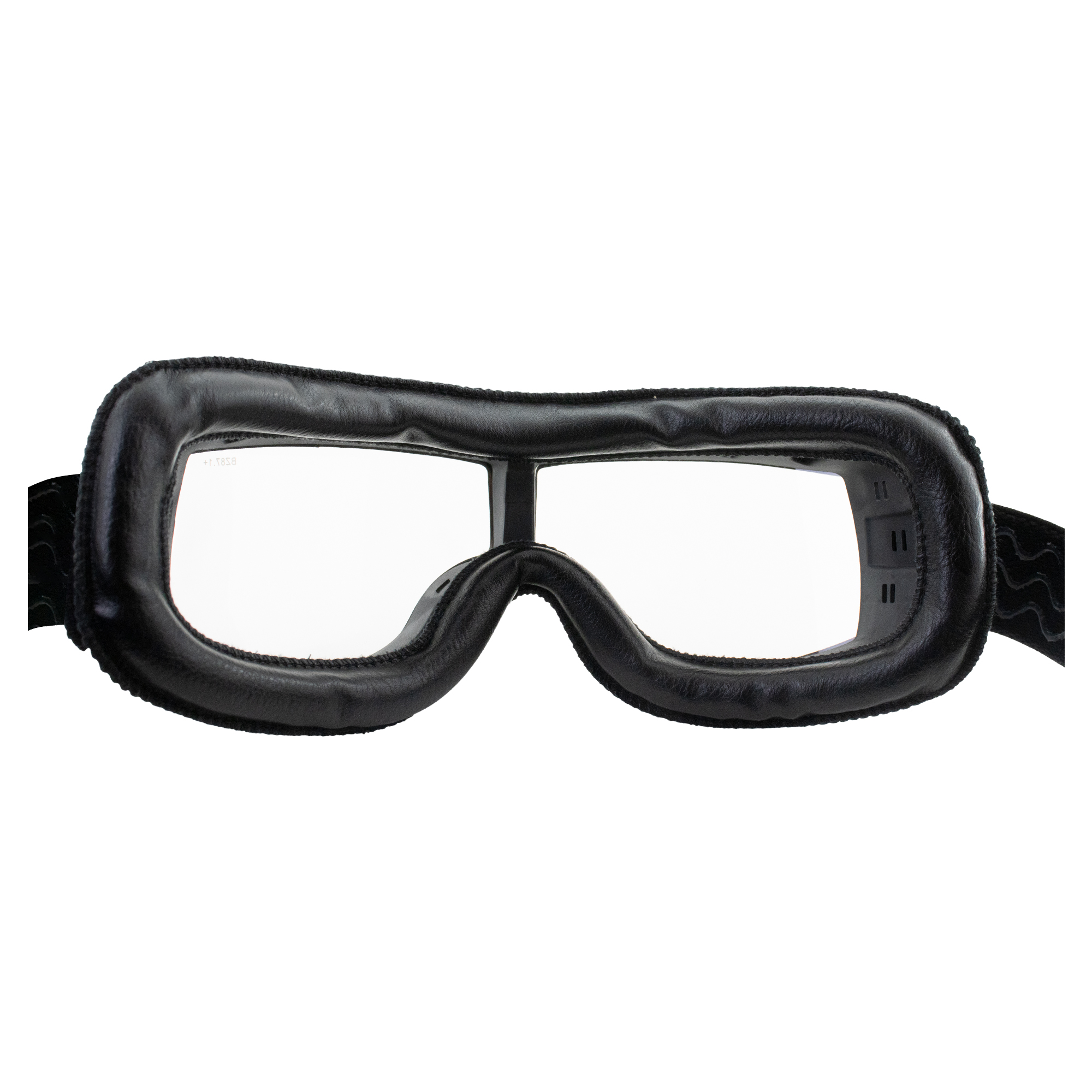 2 Birdz Condor Black Padded Motorcycle Riding Goggle 1 Clear Lens 1 