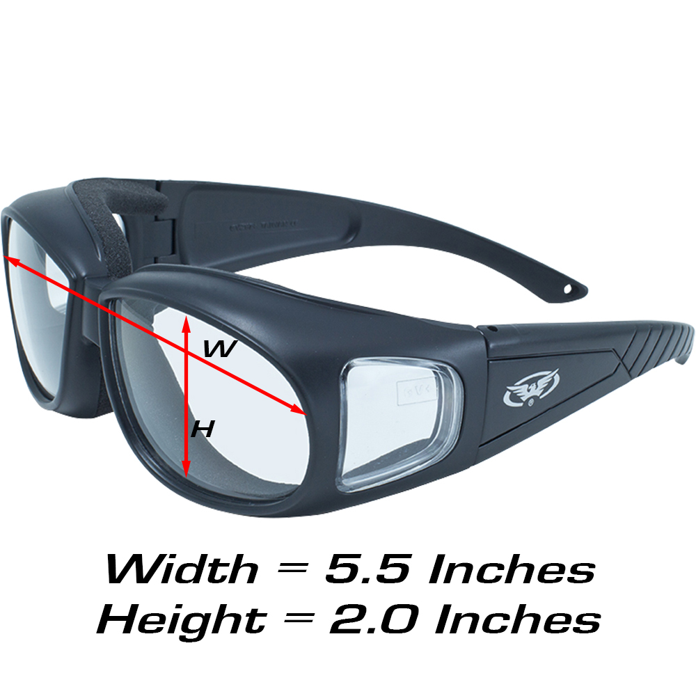 Global Vision Black Outfitter Super Dark Lens Padded Fit Over Safety Glasses - Picture 7 of 9