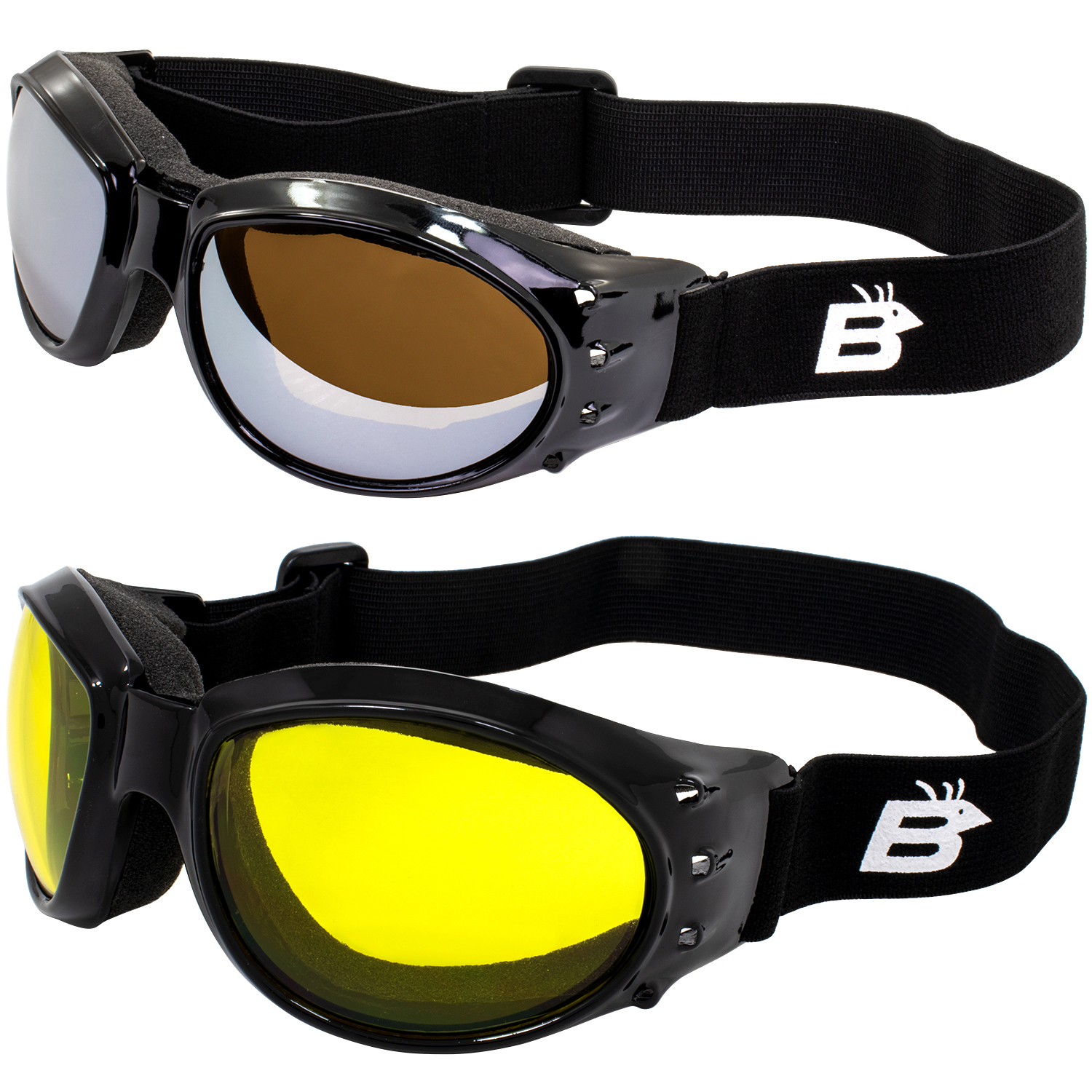 2 Paar Birdz Eagle Red Baron Style Motorrad- & Airsoftbrillen - Bild 1 von 9