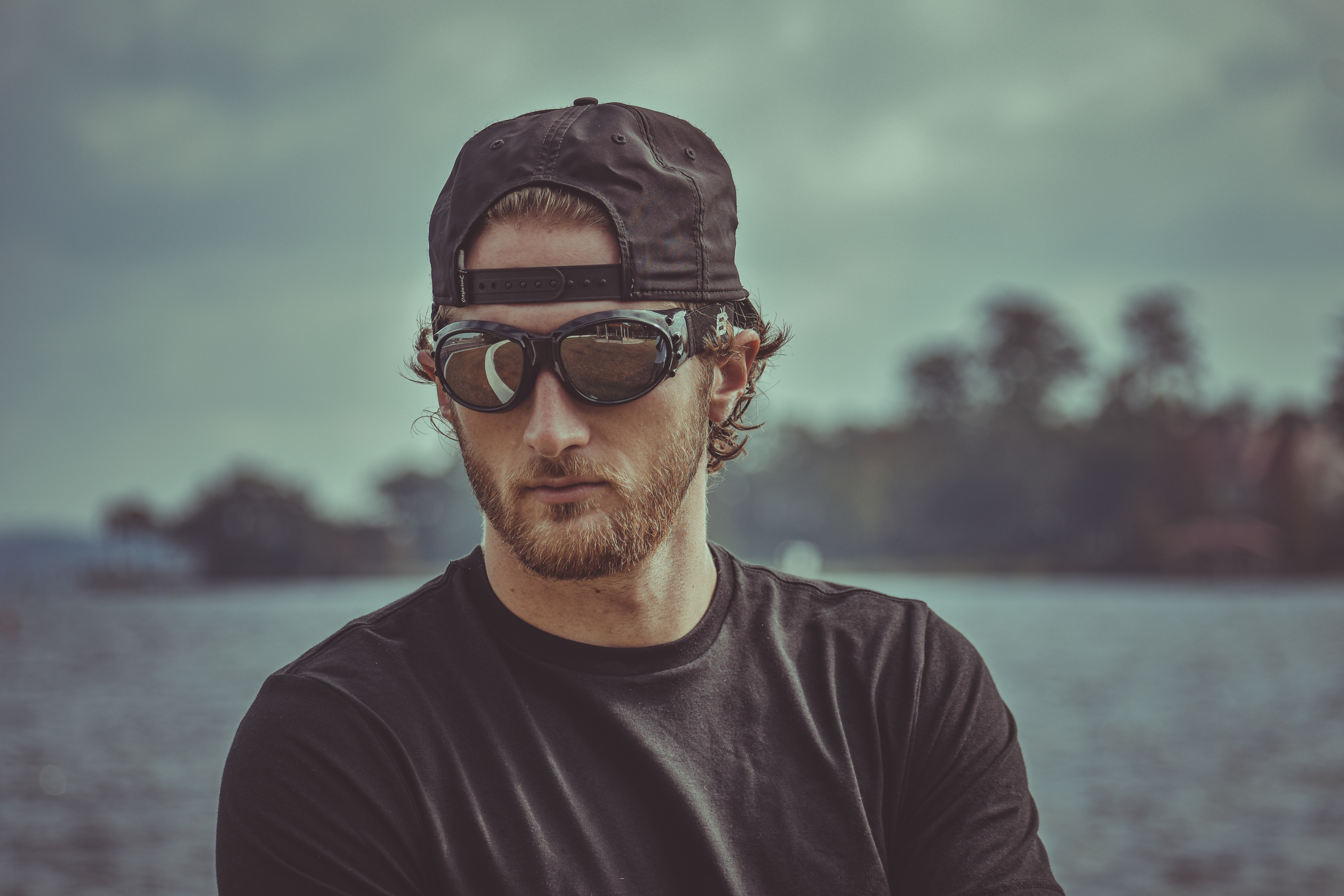 Birdz Eagle gepolsterte Motorrad Airsoft Brille schwarz Antibeschlag klare verspiegelte Gläser - Bild 6 von 9