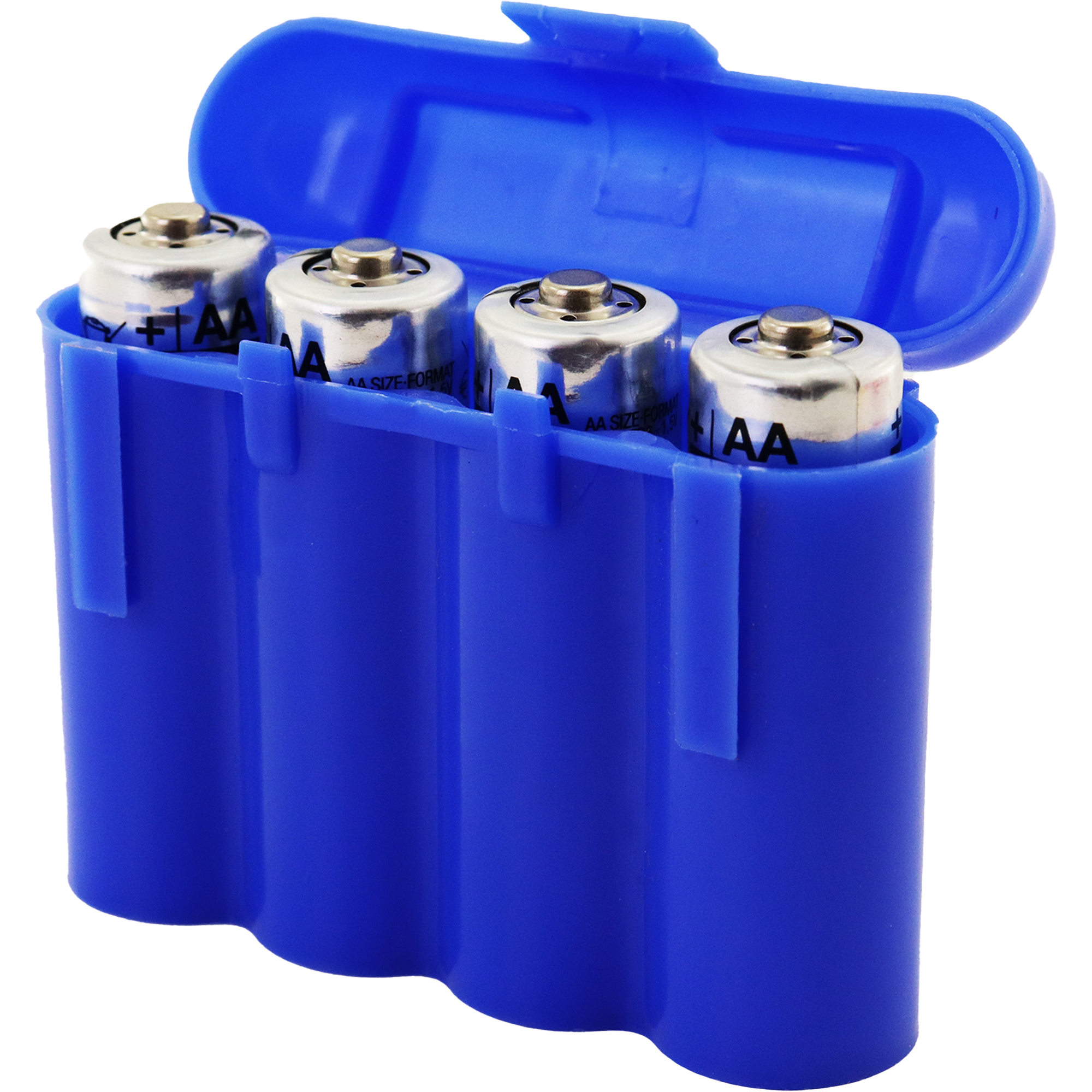 BLUE AA AAA BATTERY BATTERY PLASTIC STORAGE CASE HOLDER BOX USA SHIP