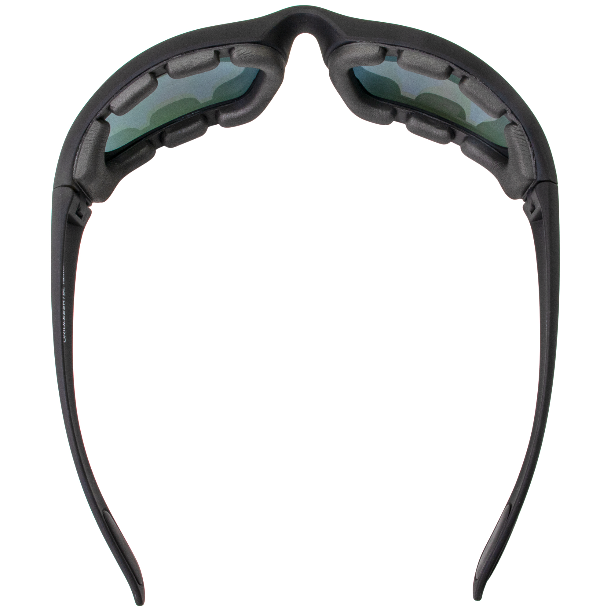 Birdz Oriole SS gepolsterte Motorradbrille A/F schwarz mit blau verspiegelten Gläsern - Bild 5 von 9