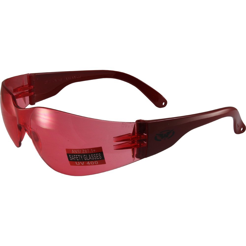 Global Vision Rider Safety Motorcycle Riding Sunglasses Red Frame Red