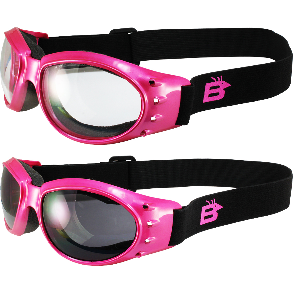 pink motorcycle goggles