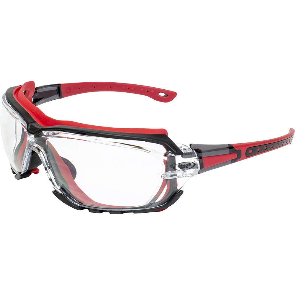 Global Vision Octane Anti-Fog Sport Motorcycle Sunglasses Red Frame w/ Clear
