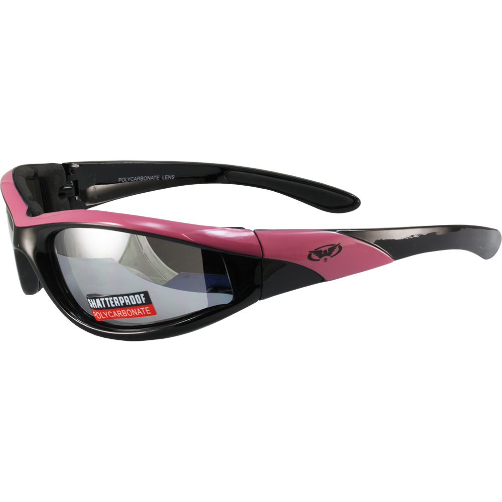 NEW Global Vision Padded Riding Glasses Black Frame RED Lens