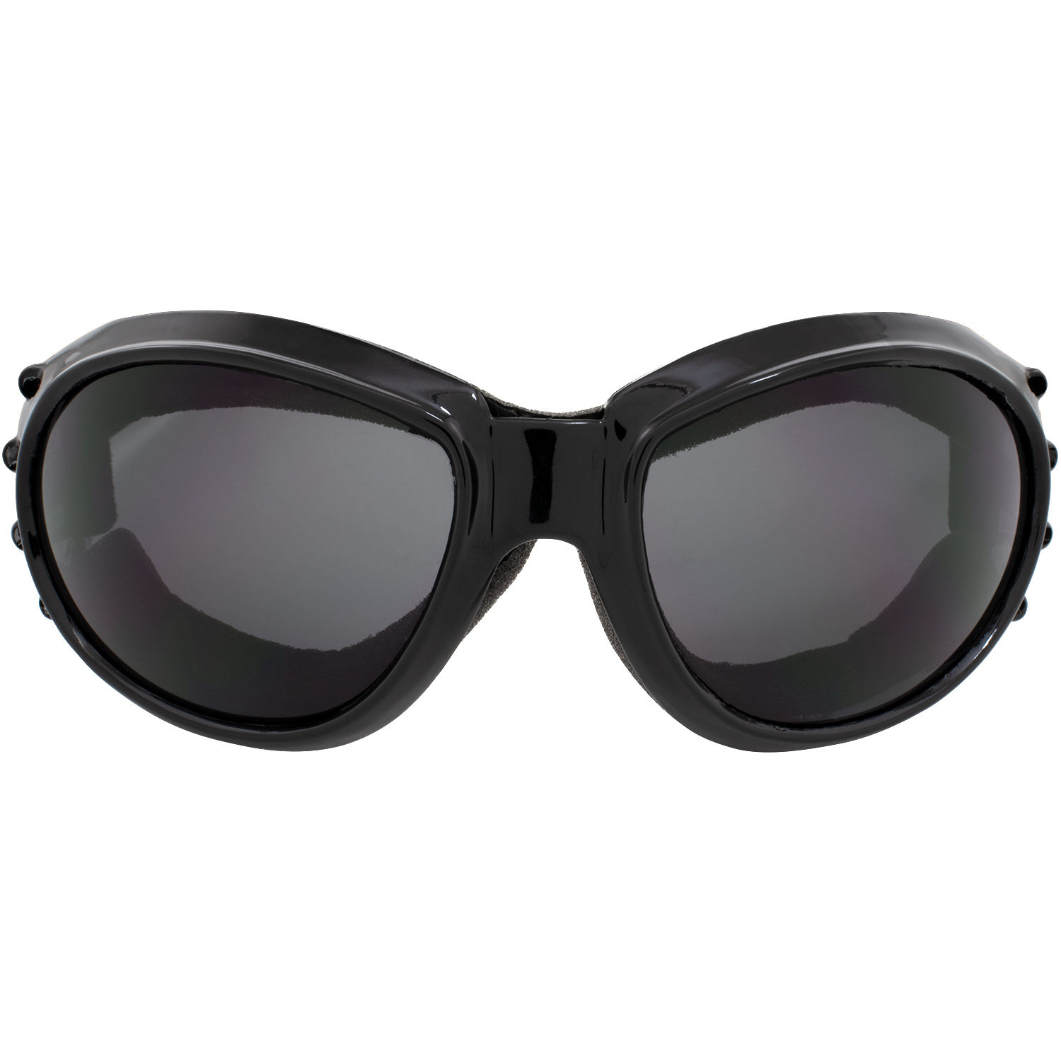 3 Birdz Eagle gepolsterte Motorradbrille klare rauchfarbene & gelbe Gläser jedes Wetter - Bild 4 von 9