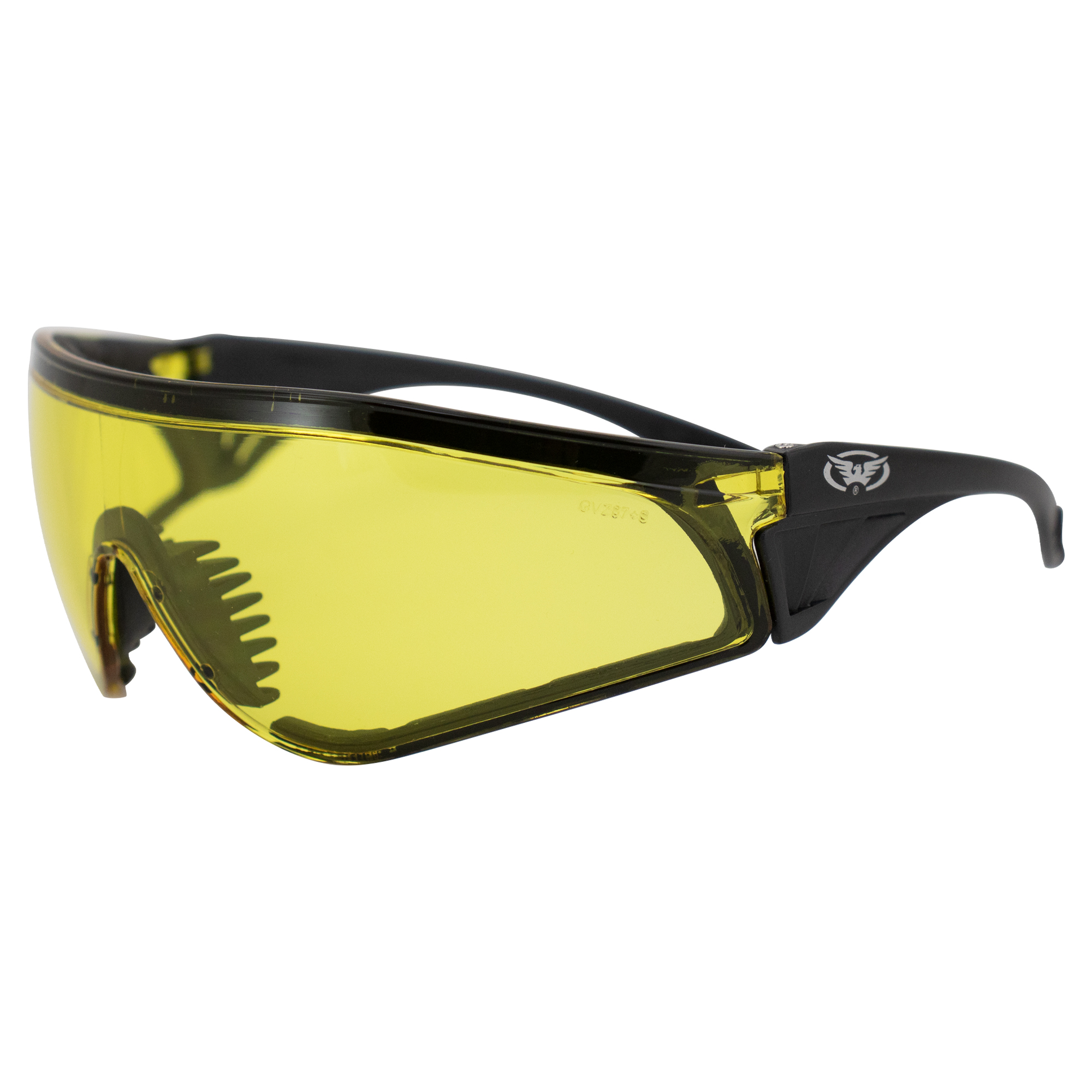 GLOBAL VISION PYTHON PADDED WRAP AROUND RIDING SAFETY GLASSES YELLOW ...