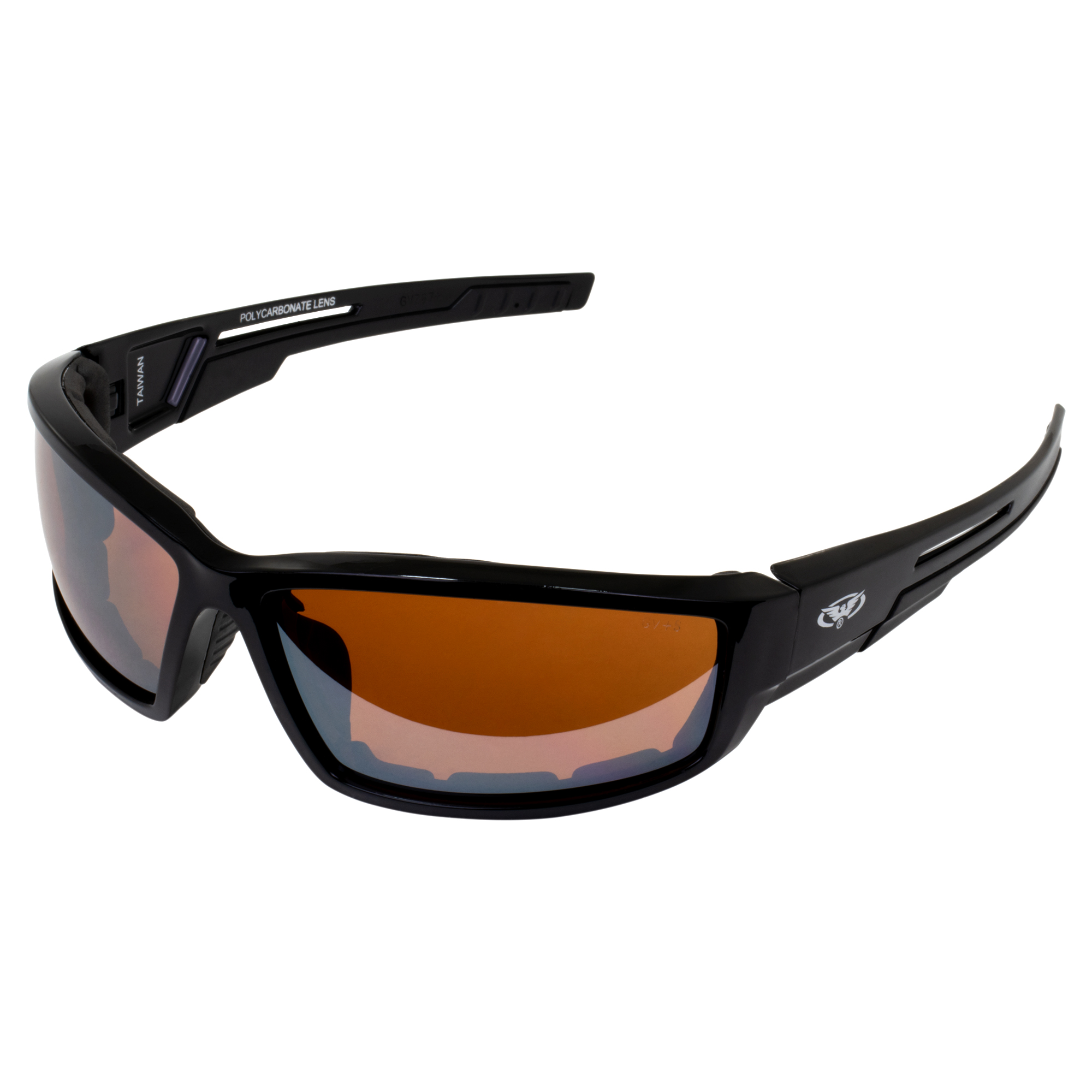 Global Vision Sly Schaumstoff gepolsterte Motorrad Sonnenbrille schwarzes Gestell - Bild 1 von 9