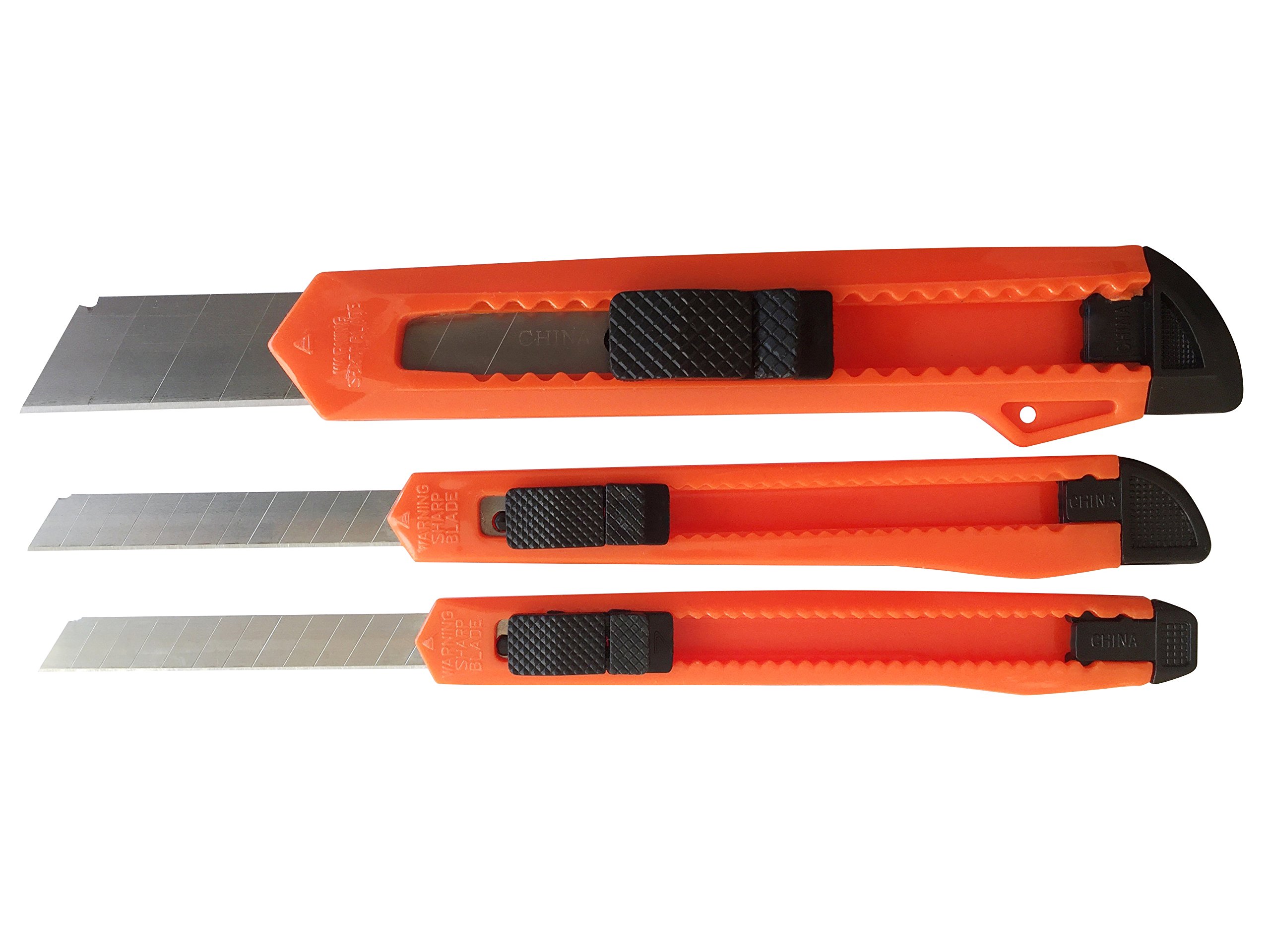 8 Utility Knife Box Cutter Retractable Snap Off Lock Blade Tool Razor Sharp  !
