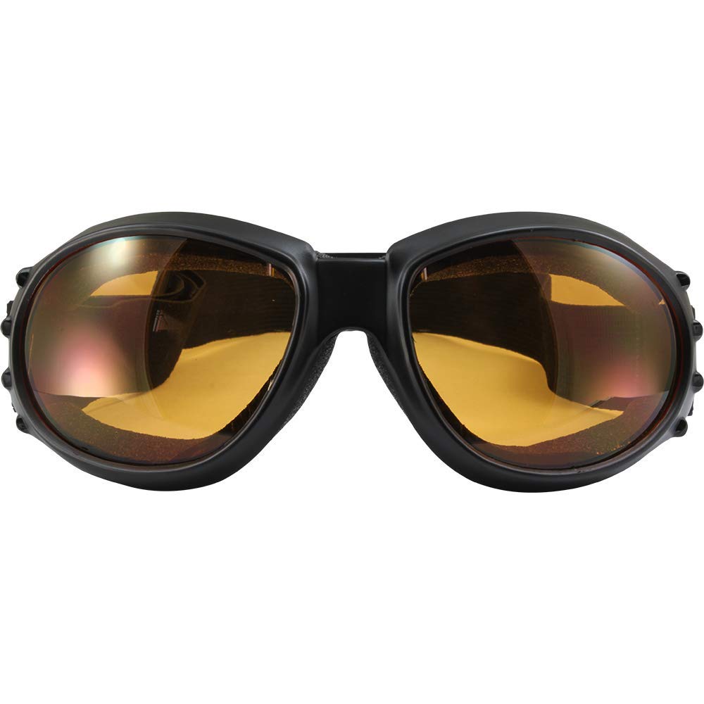 Birdz Eagle Matte Black Padded Sport Riding Goggle with Orange Lens - Bild 2 von 9