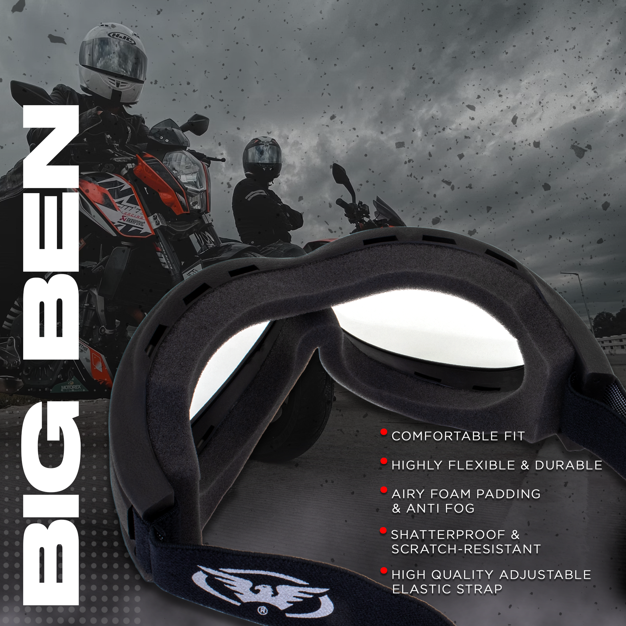 Big Ben ATV Brille passt über Brille bruchsicher klar Antibeschlag Gläser - Bild 5 von 9