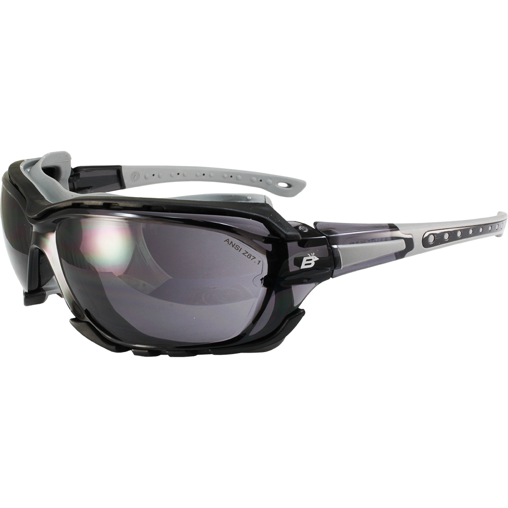 Details about   MGSafety Challenger Smoke/Gray Foam Padded Safety Goggles Sun Motorcycle Z87+ 