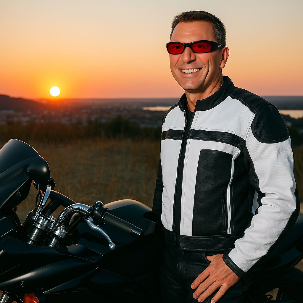 NEW MF BAD ATTITUDE MOTORCYCLE SUNGLASSES BLACK FRAMES RED LENS - Picture 3 of 9