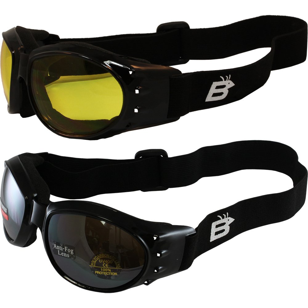 2 Pair Birdz Eagle Red Baron style Motorcycle & Airsoft Goggles ...