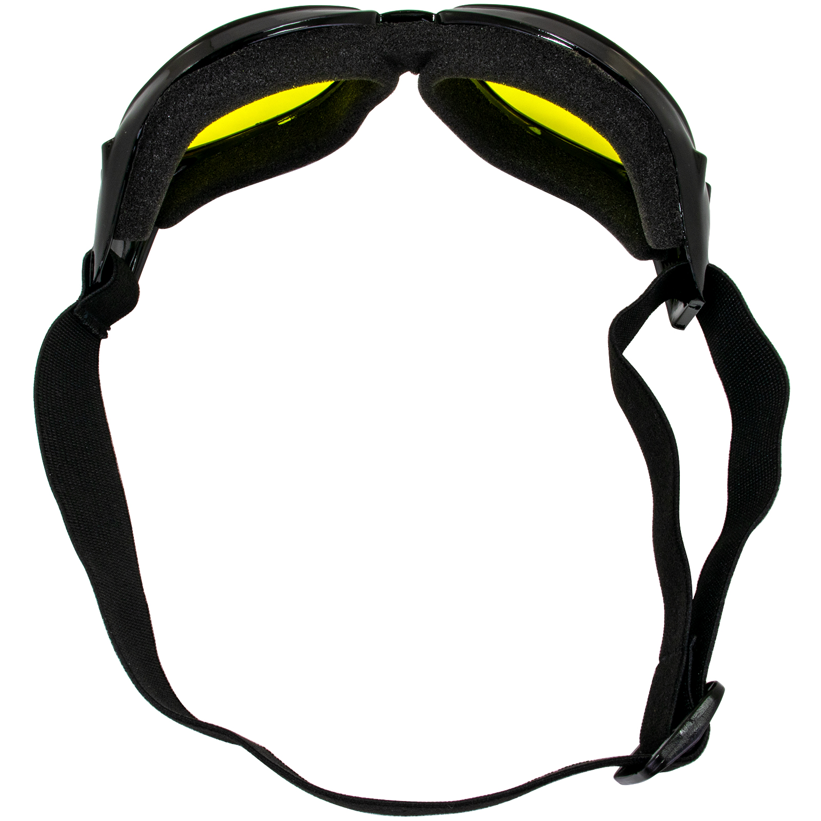 Birdz Eagle Padded Motorcycle Airsoft Goggles Black Frames Anti-Fog Yellow Lens - Picture 7 of 9