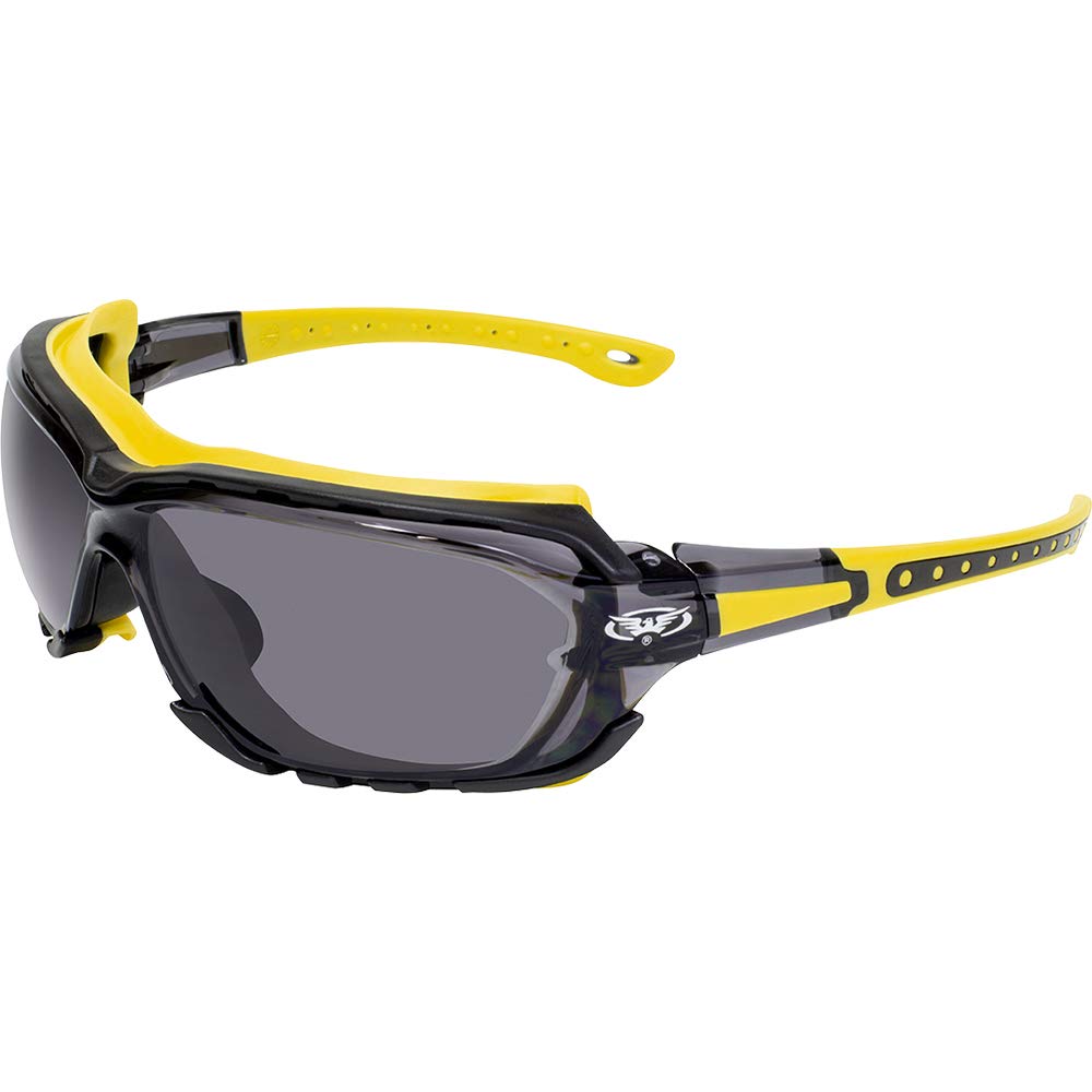 Gafas de seguridad deportivas Global Vision Octane junta amarilla con - Imagen 1 de 8