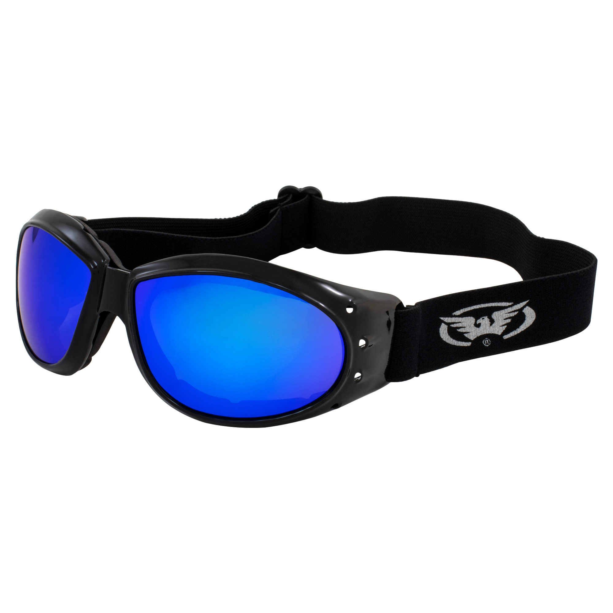 Global Vision Eliminator G-Tech Dirt Bike Motorcycle Goggles Black Frames Blue