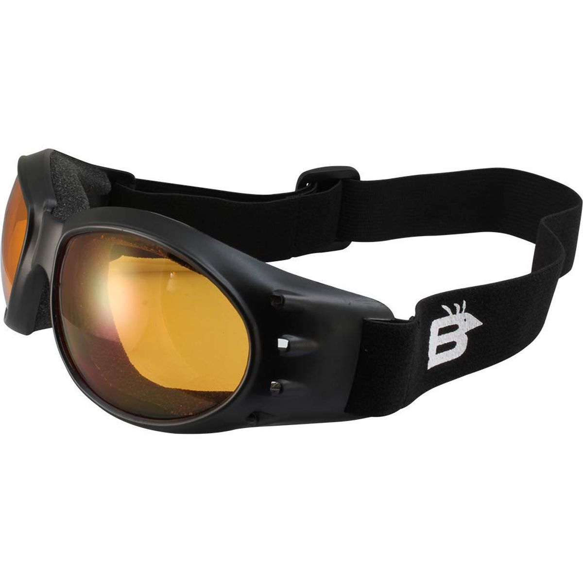 Birdz Eagle Matte Black Padded Sport Riding Goggle with Orange Lens - Bild 1 von 9