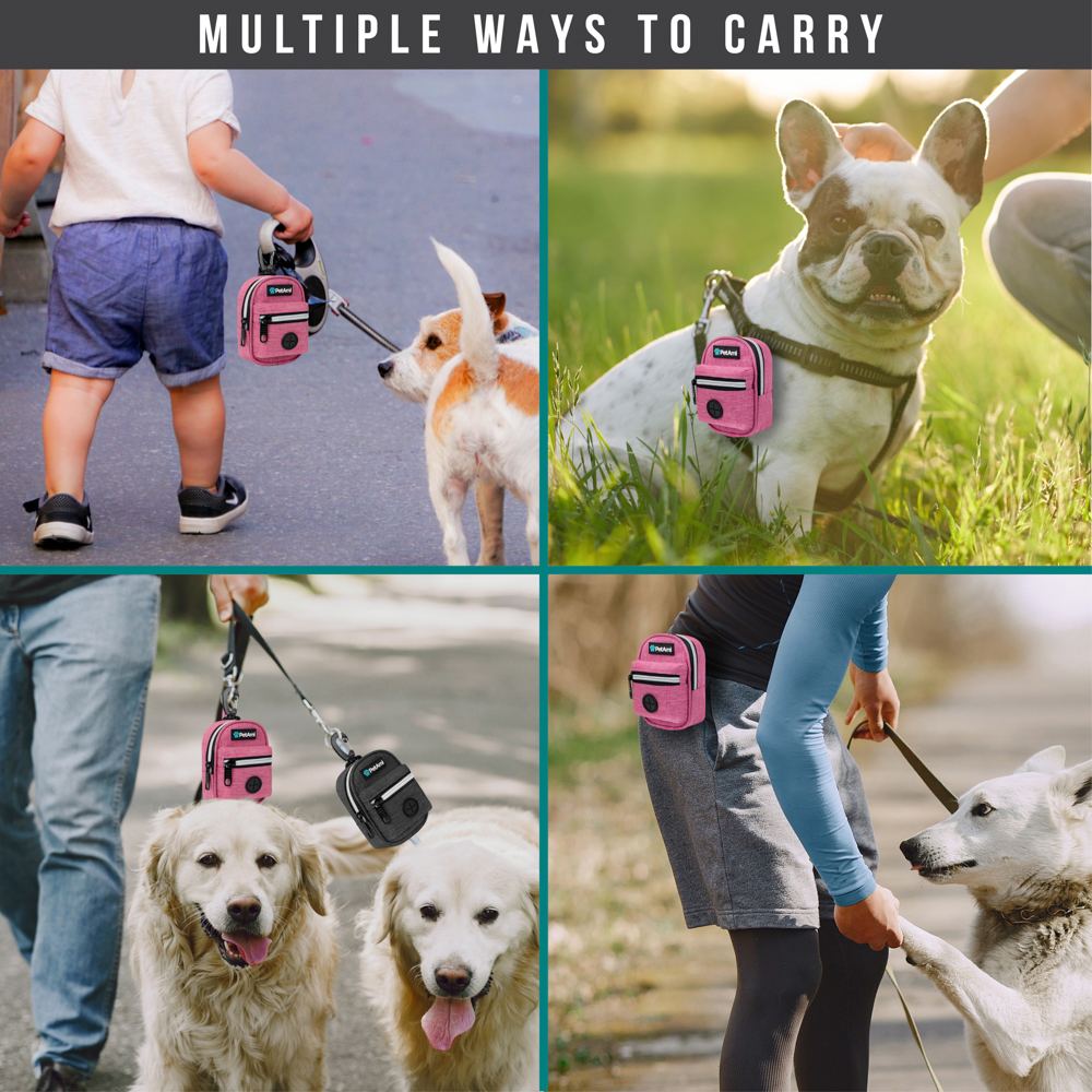 Dog Poop Bag Holder Waste Bag Dispenser with Clip for Leash Belt Walking Hiking