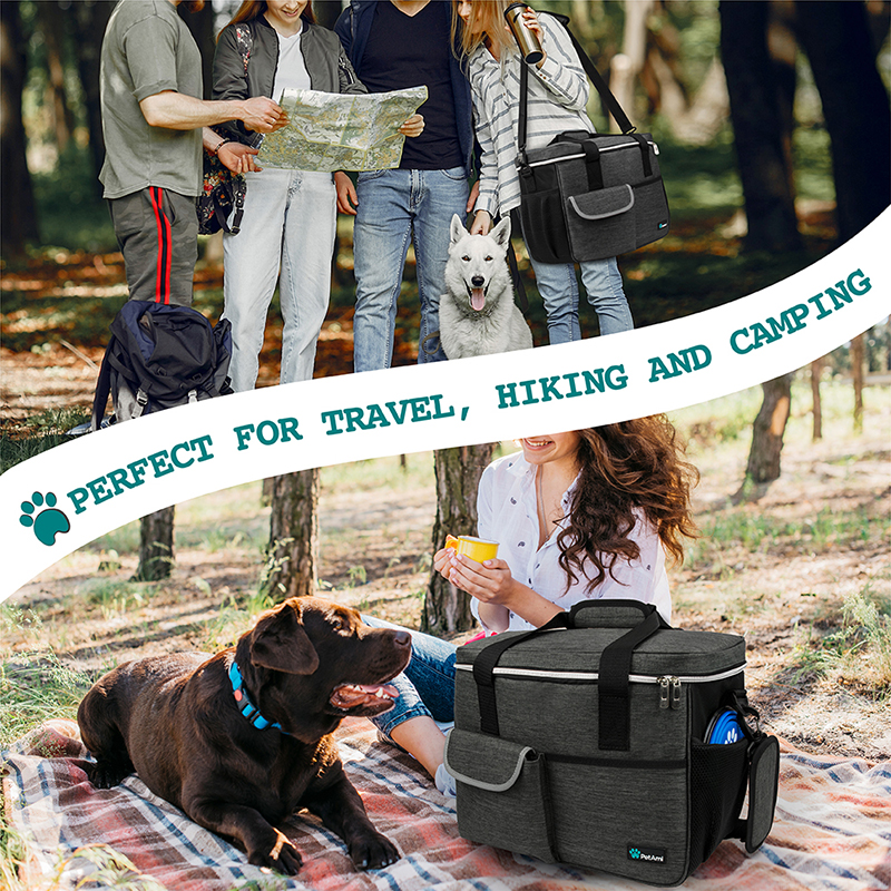 Pet Supply Travel Bag Set Weekend Tote Dog Gear Food Carrier Accessory Organizer - Picture 12 of 59