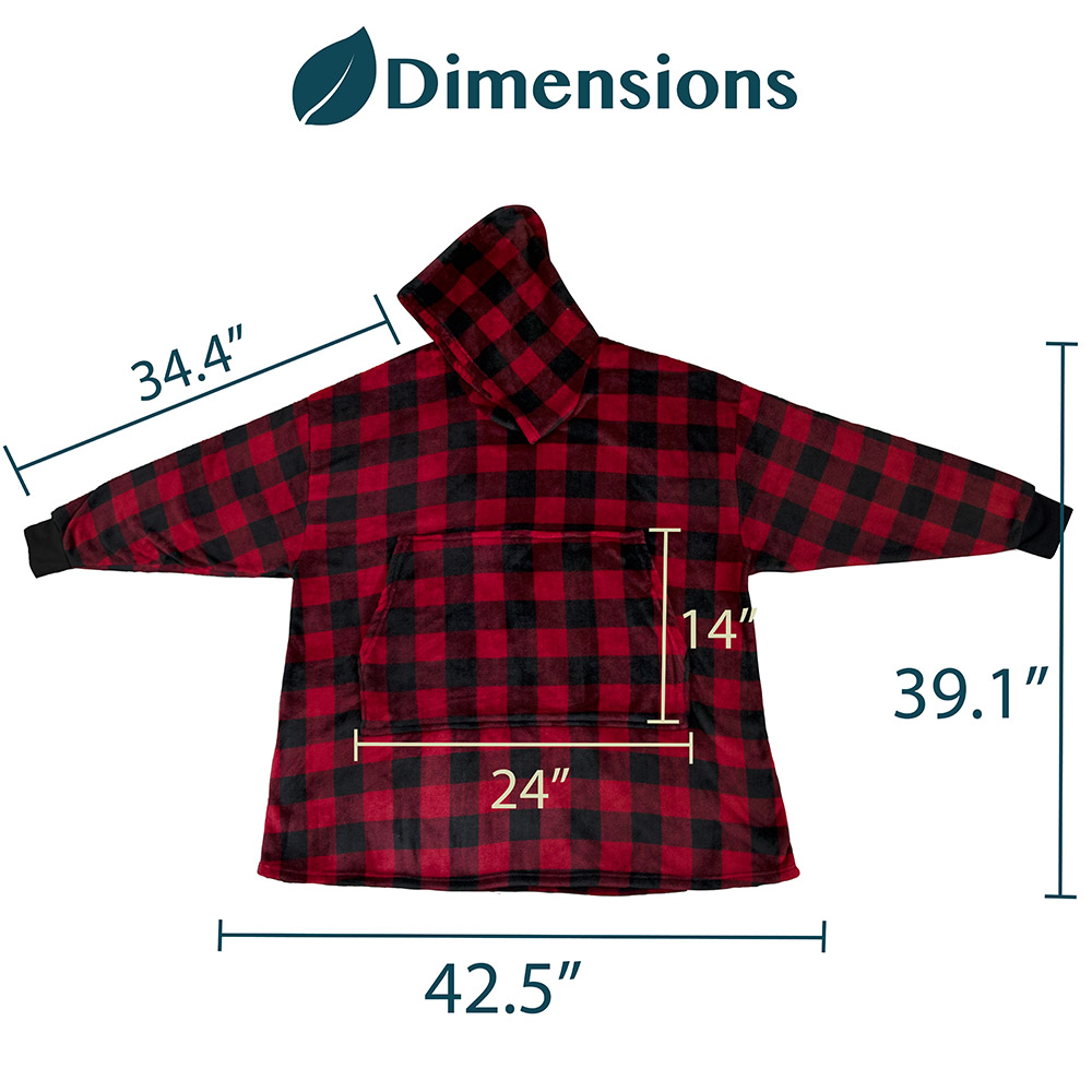 CÓMODA SUDADERA CON CAPUCHA Manta portátil con mangas con capucha bolsillo grande sherpa - Imagen 31 de 82