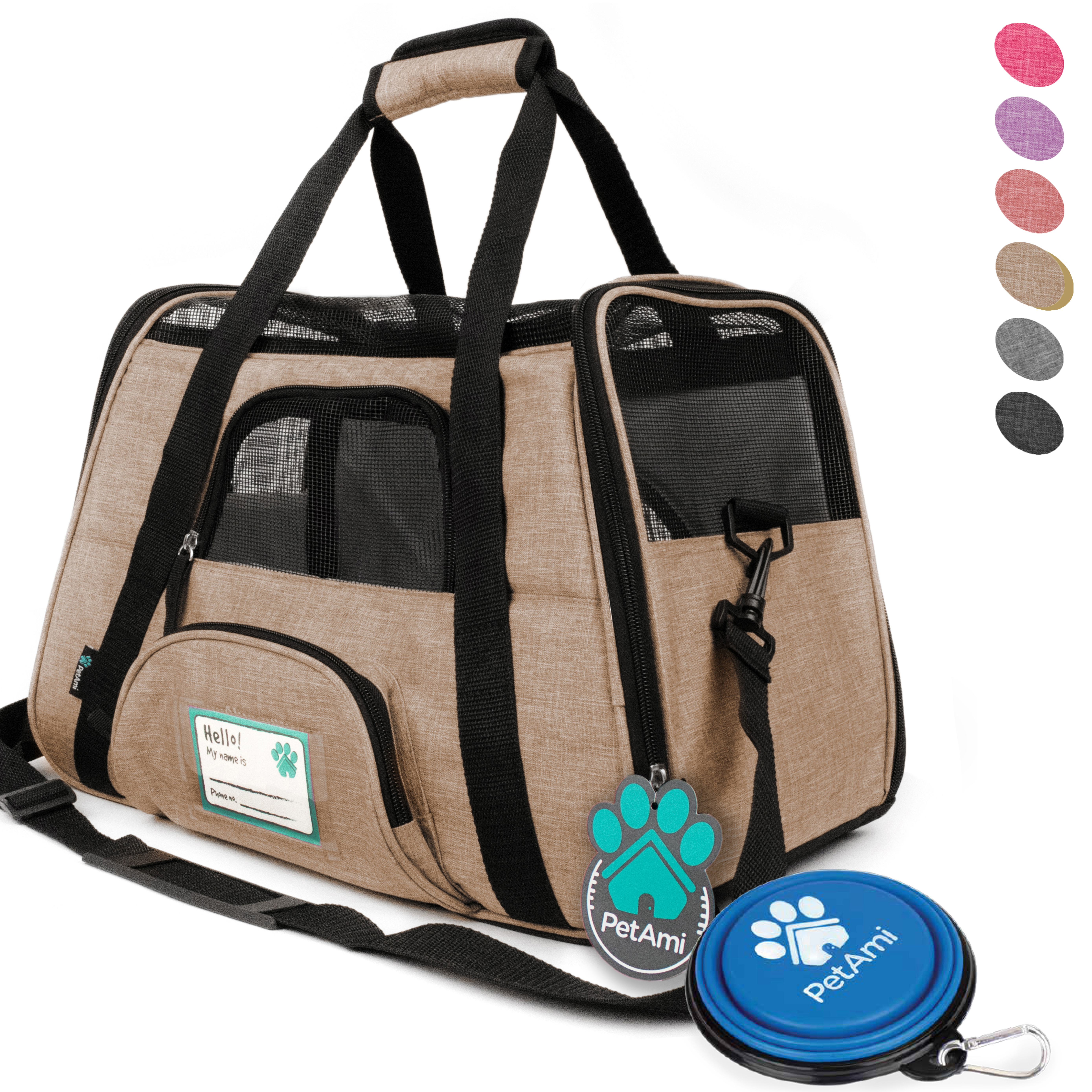 Pet Dog Cat Carrier Bag Soft Sided Comfort Travel Tote Case Airline Approved US - Picture 160 of 215